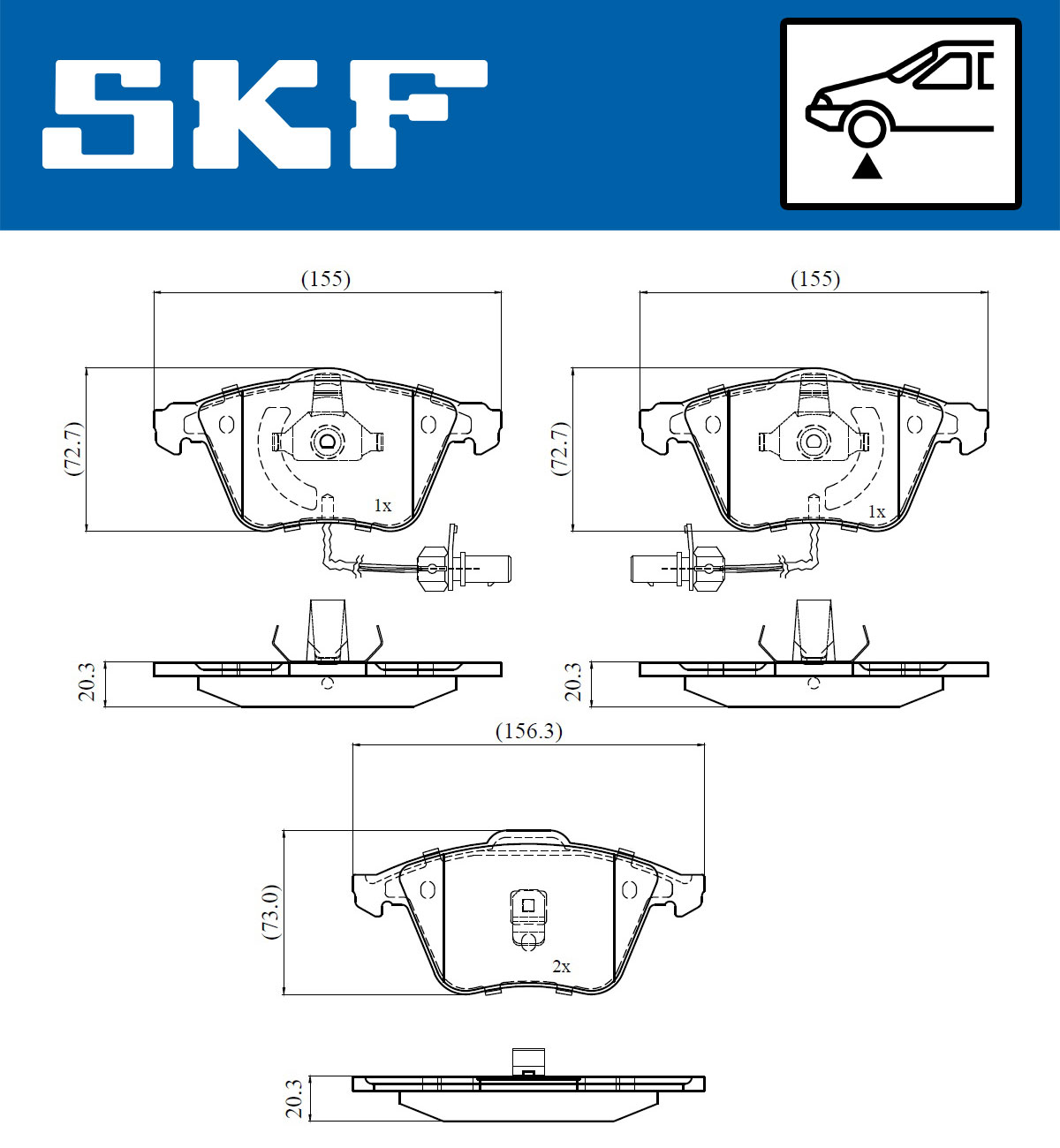 SKF Remblokset VKBP 81038 E