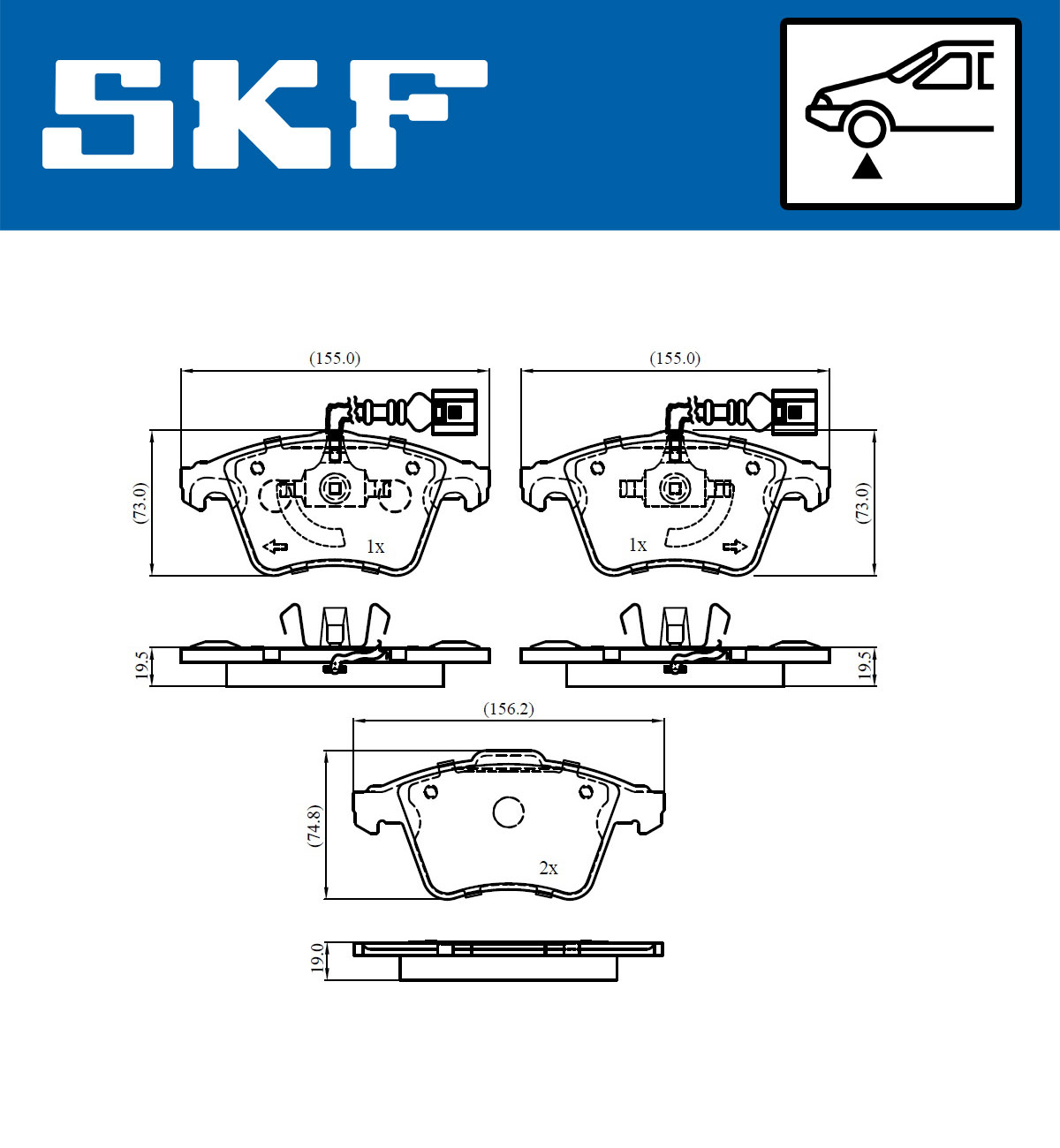 SKF Remblokset VKBP 81040 E