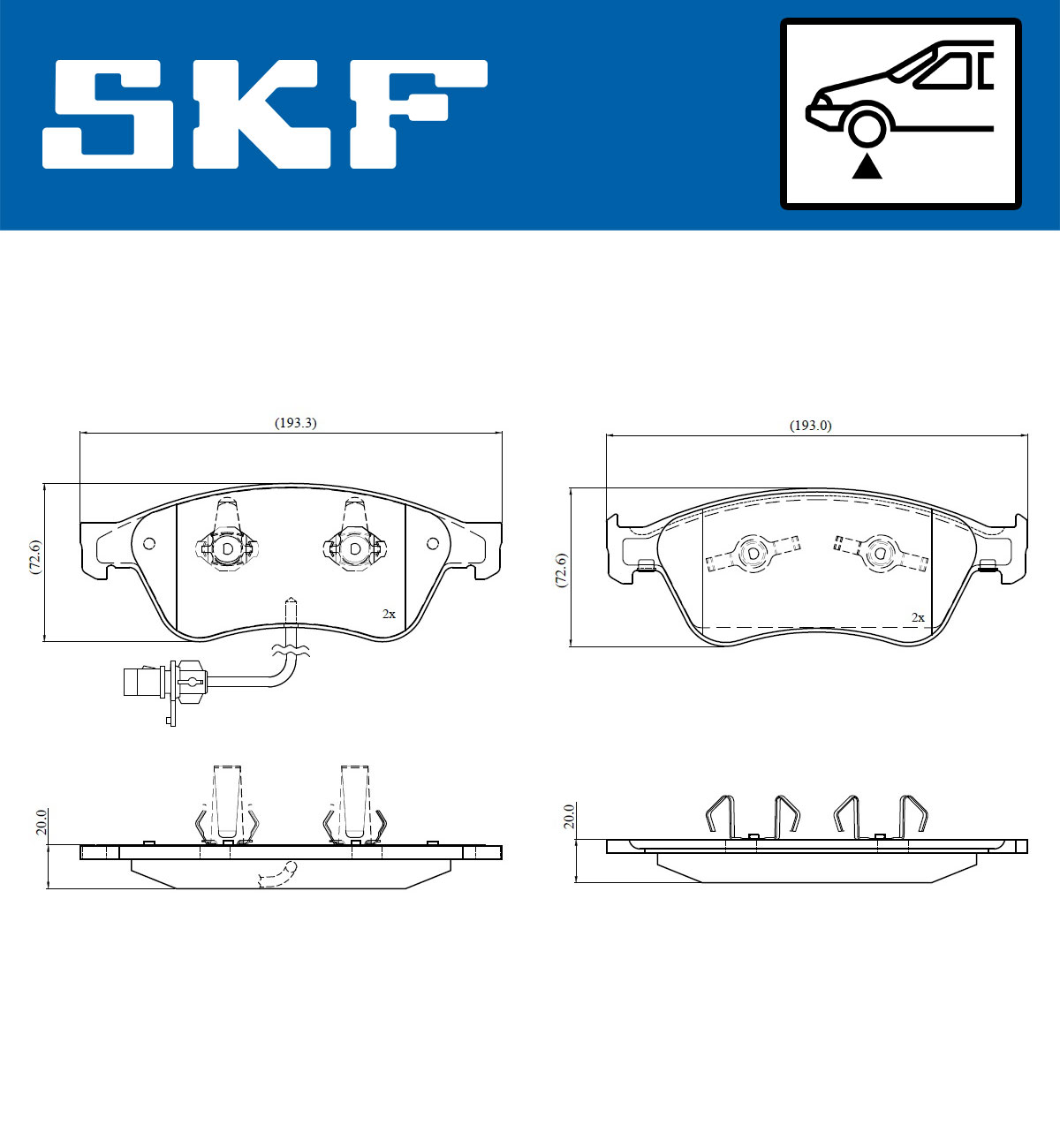 SKF Remblokset VKBP 81045 E