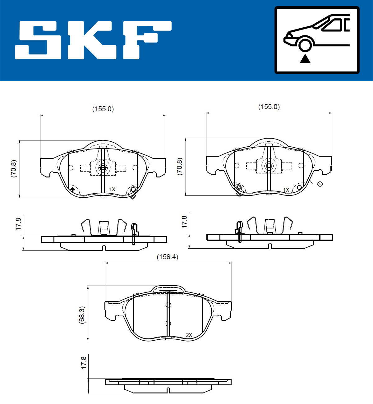 Remblokset SKF VKBP 81086 A