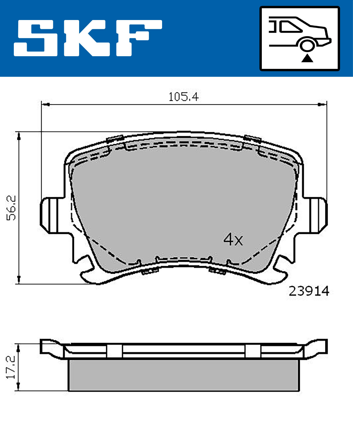 SKF Remblokset VKBP 90014