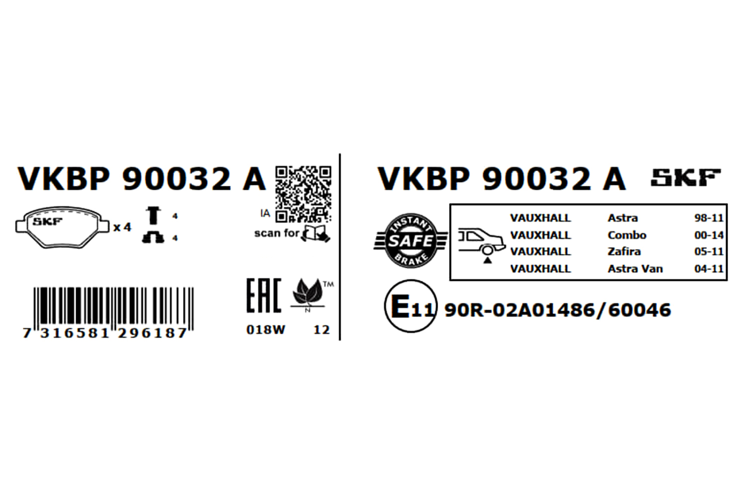 SKF Remblokset VKBP 90032 A