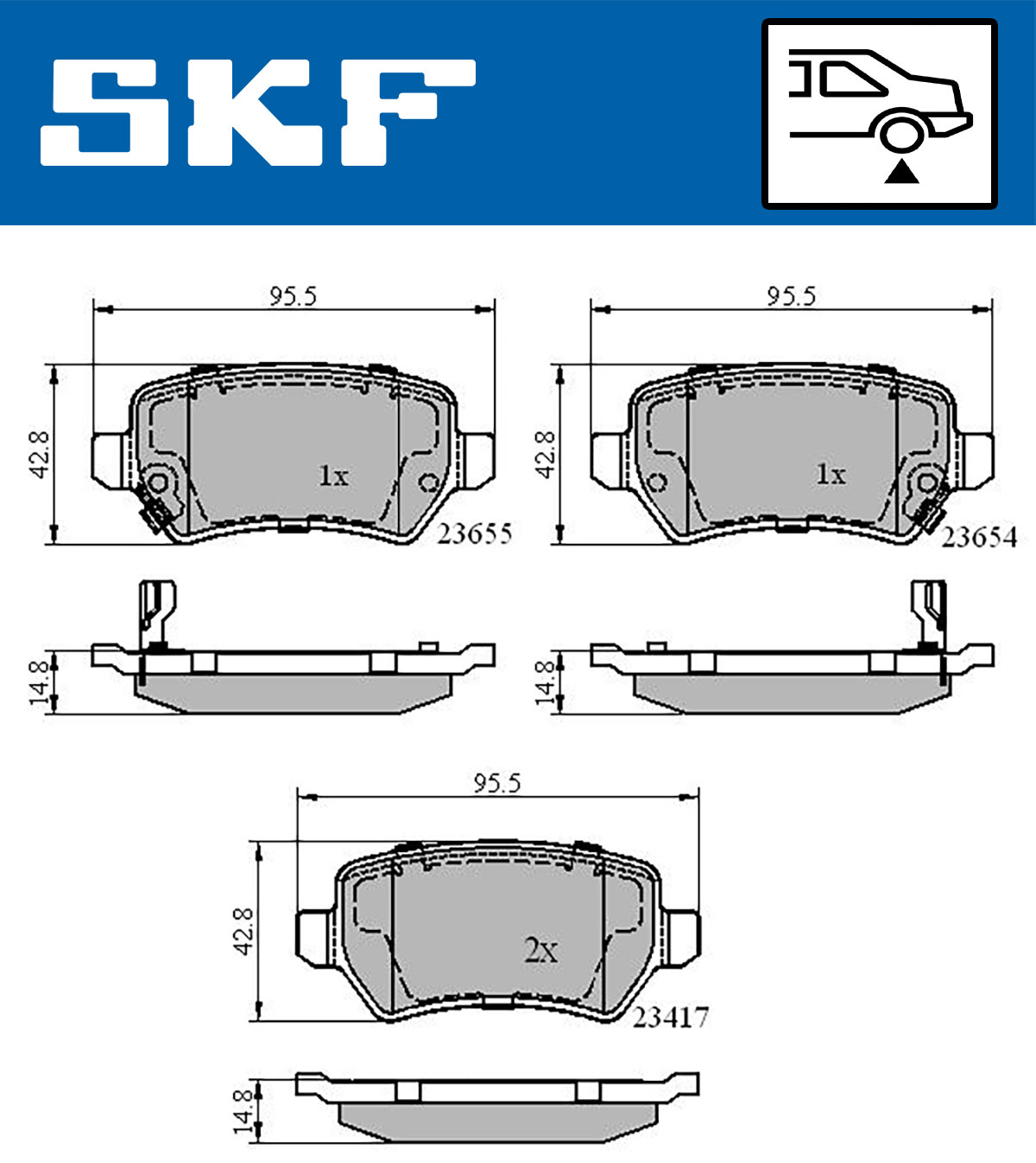 SKF Remblokset VKBP 90032 A