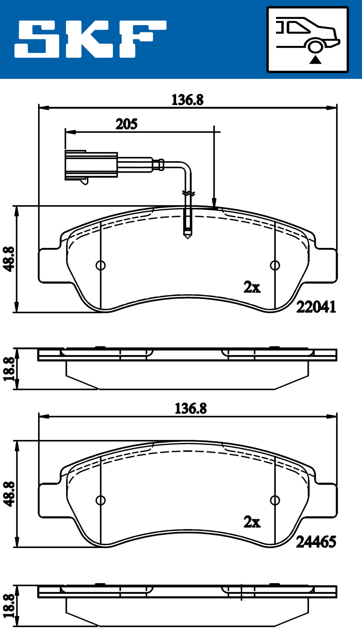 SKF Remblokset VKBP 90035 E