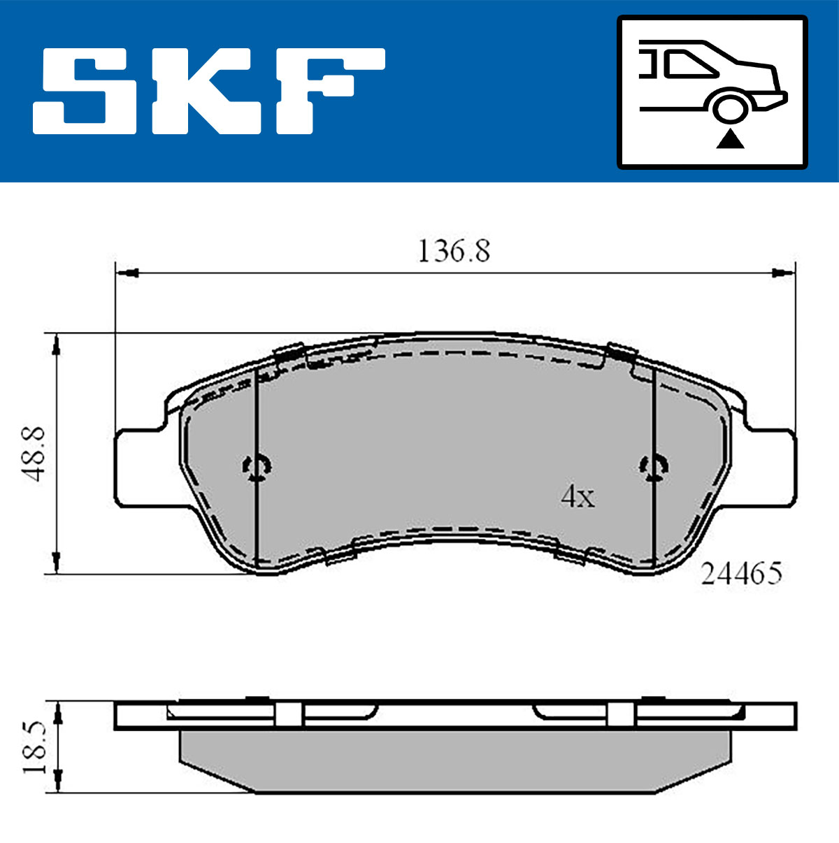 SKF Remblokset VKBP 90045