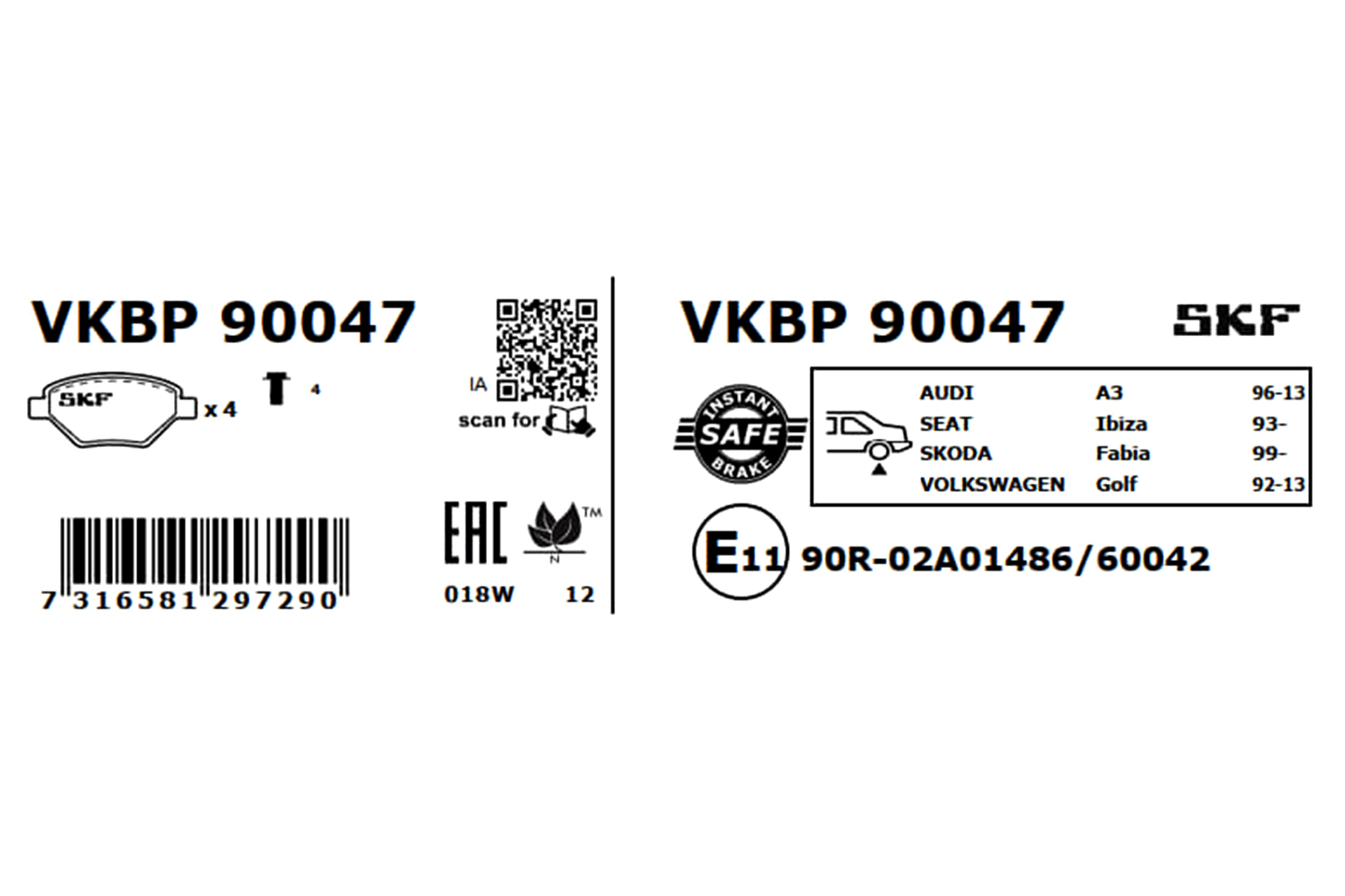 SKF Remblokset VKBP 90047