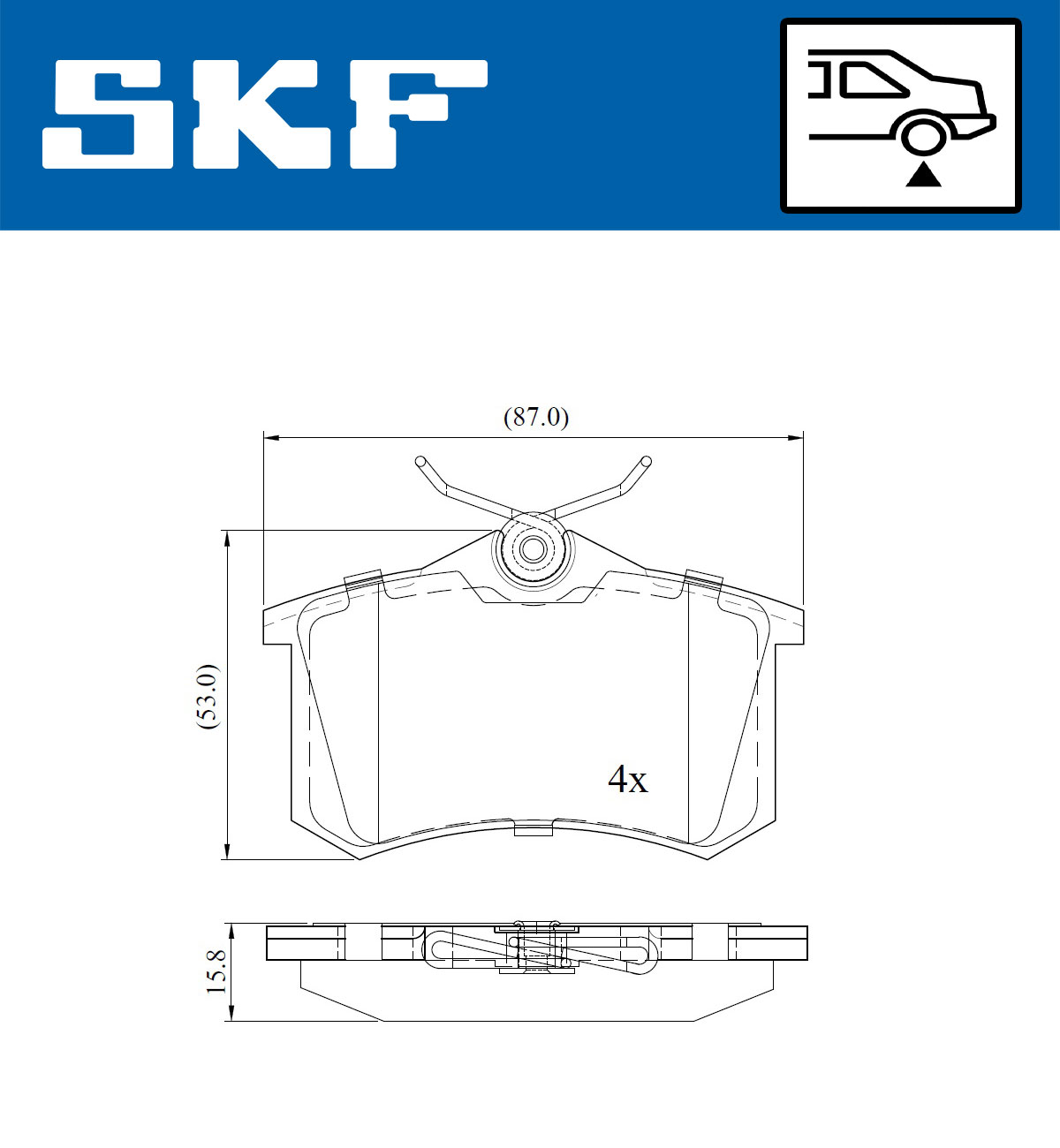 SKF Remblokset VKBP 90047