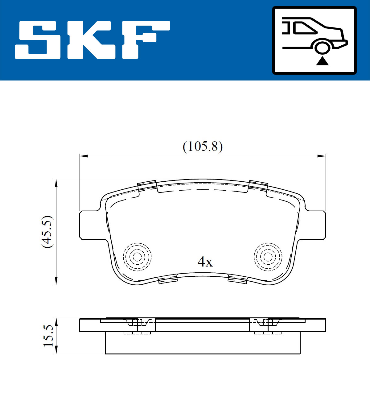 SKF Remblokset VKBP 90058