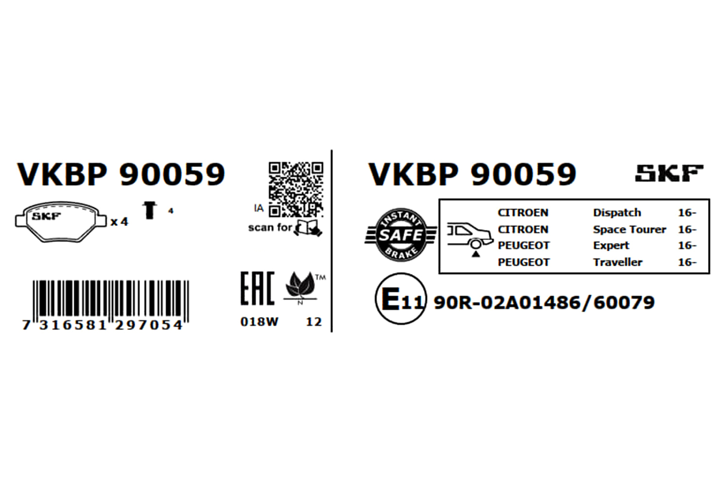 SKF Remblokset VKBP 90059