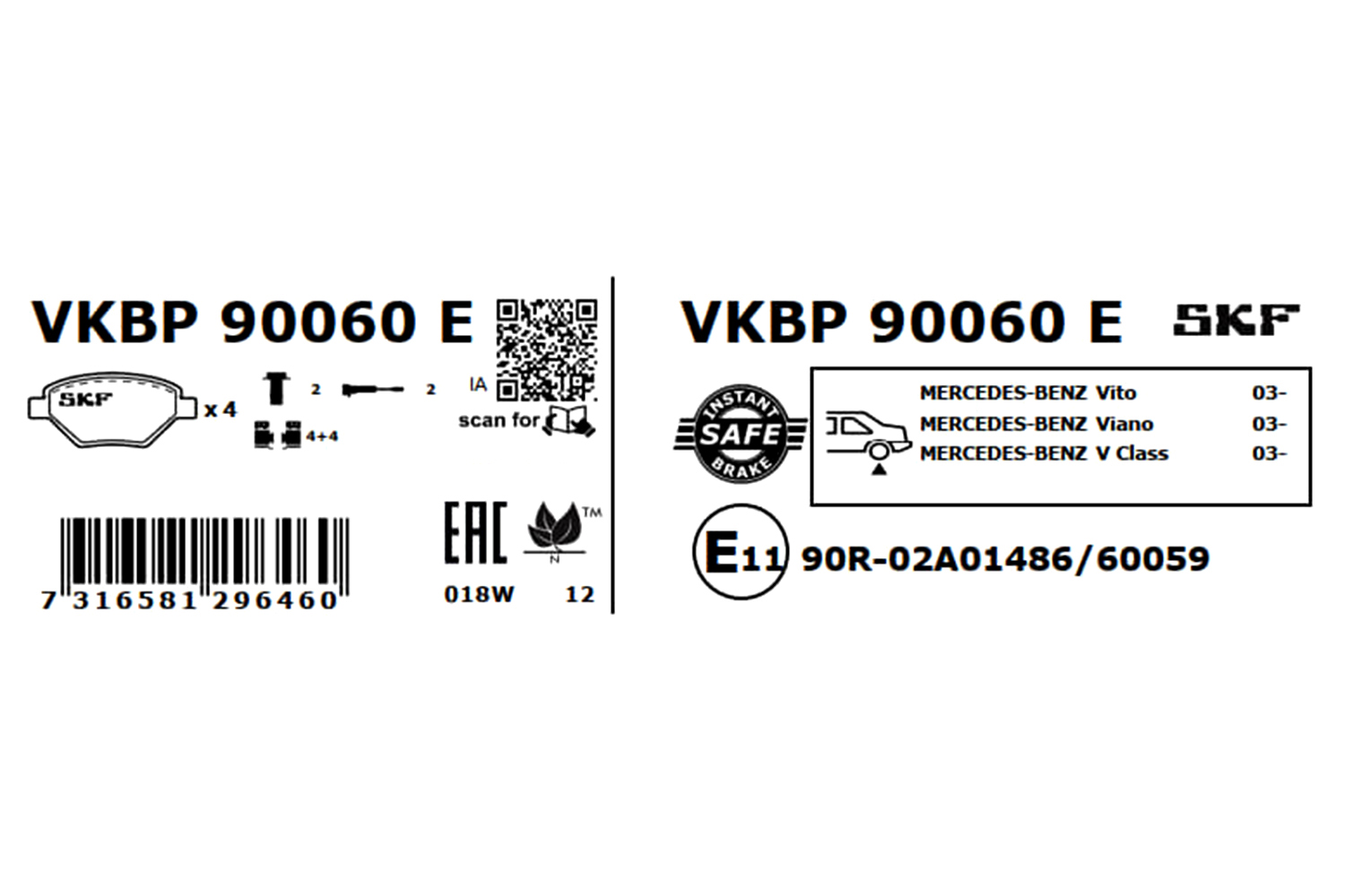 SKF Remblokset VKBP 90060 E