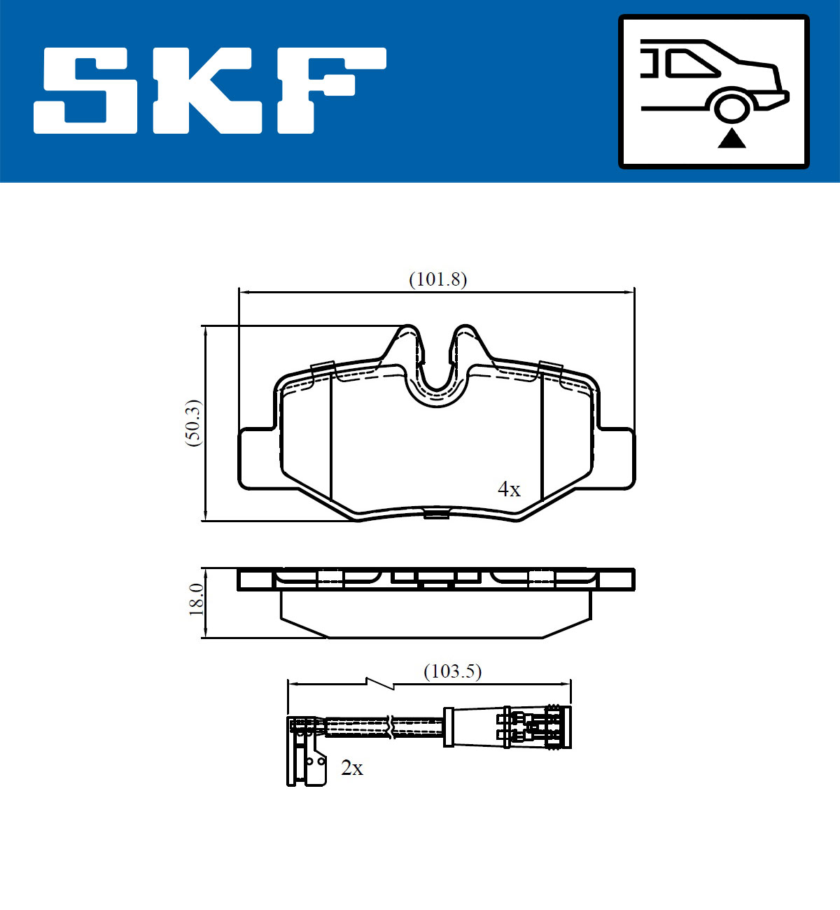 SKF Remblokset VKBP 90060 E