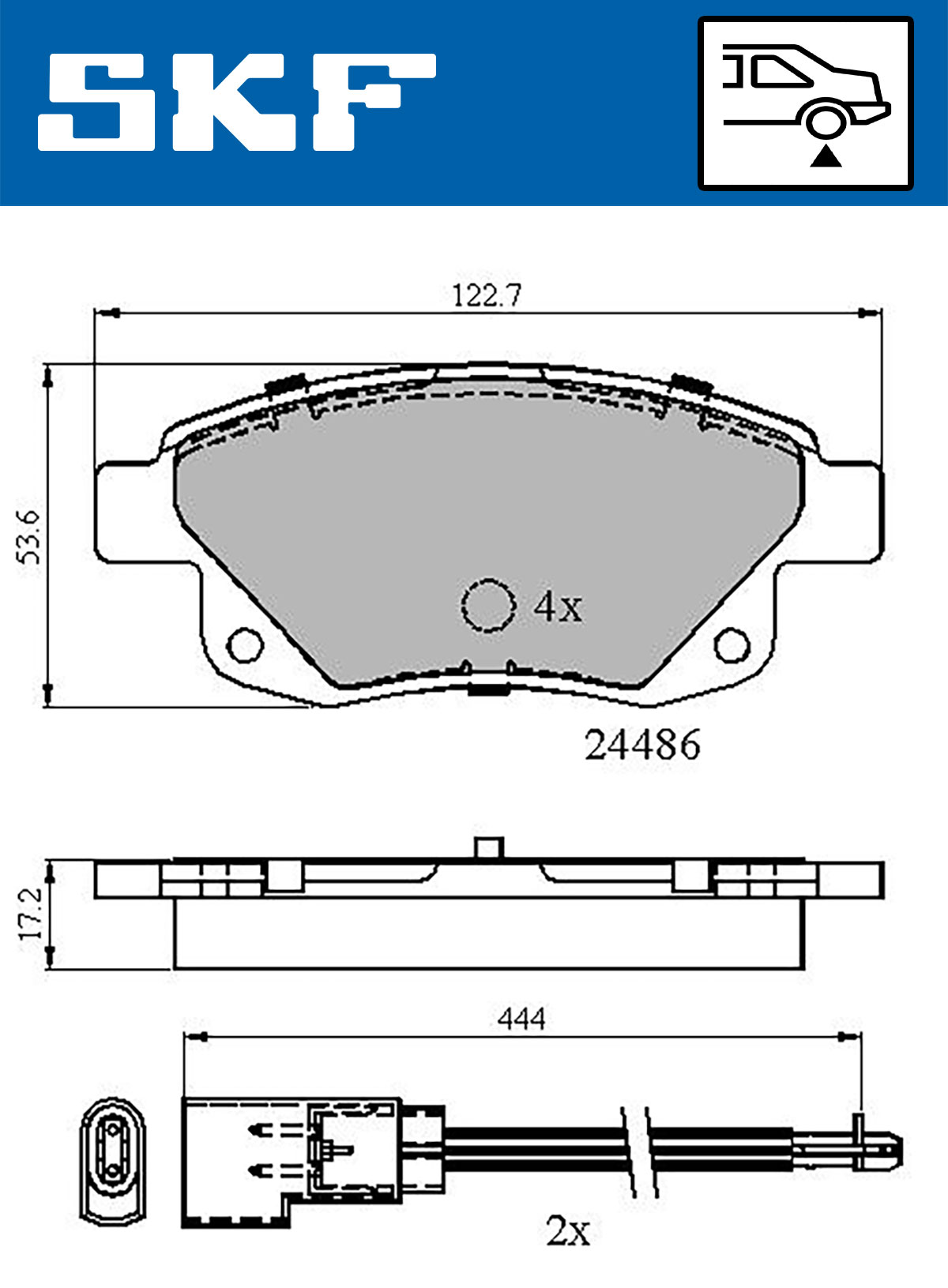 SKF Remblokset VKBP 90077 E