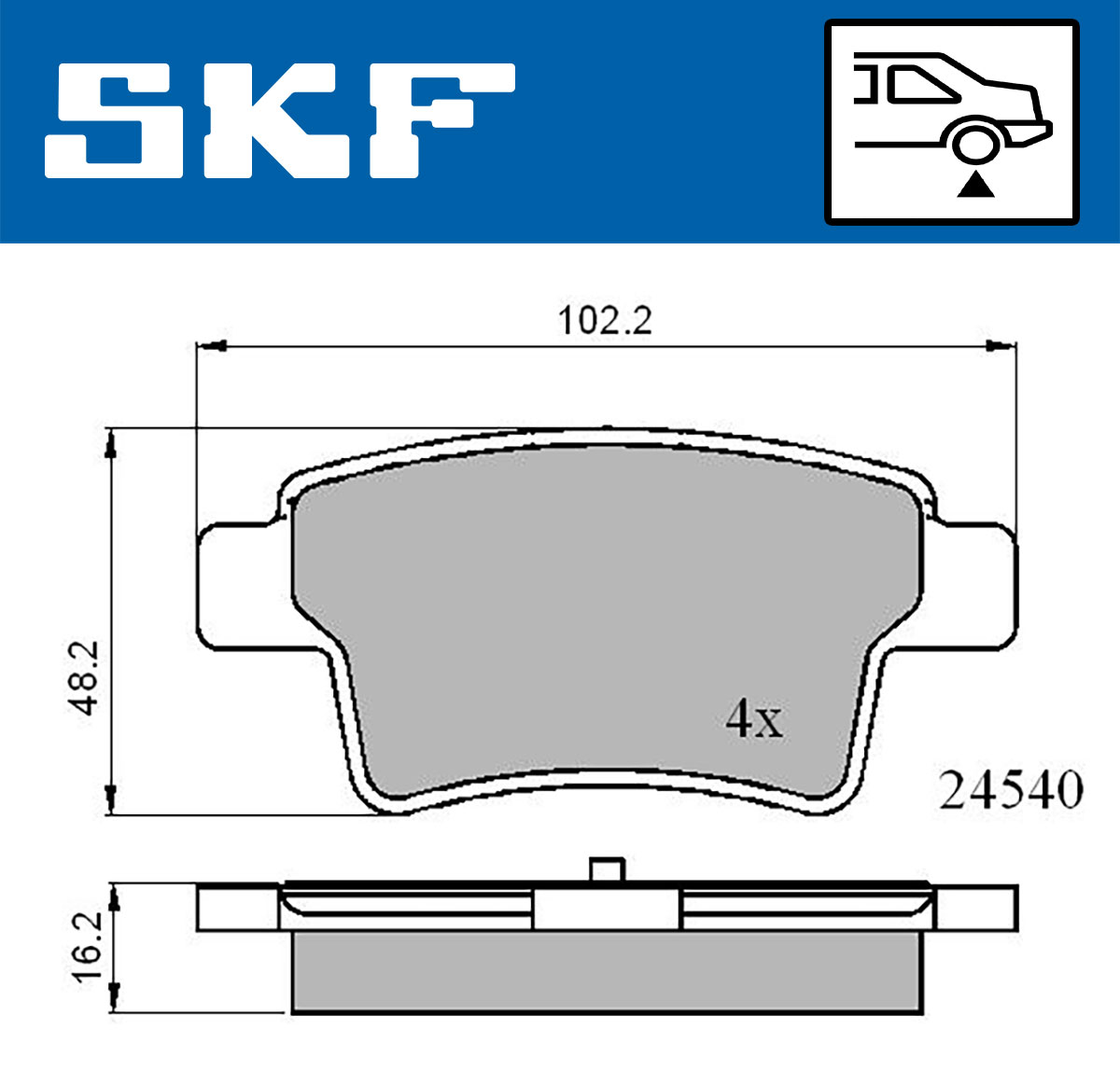 SKF Remblokset VKBP 90088