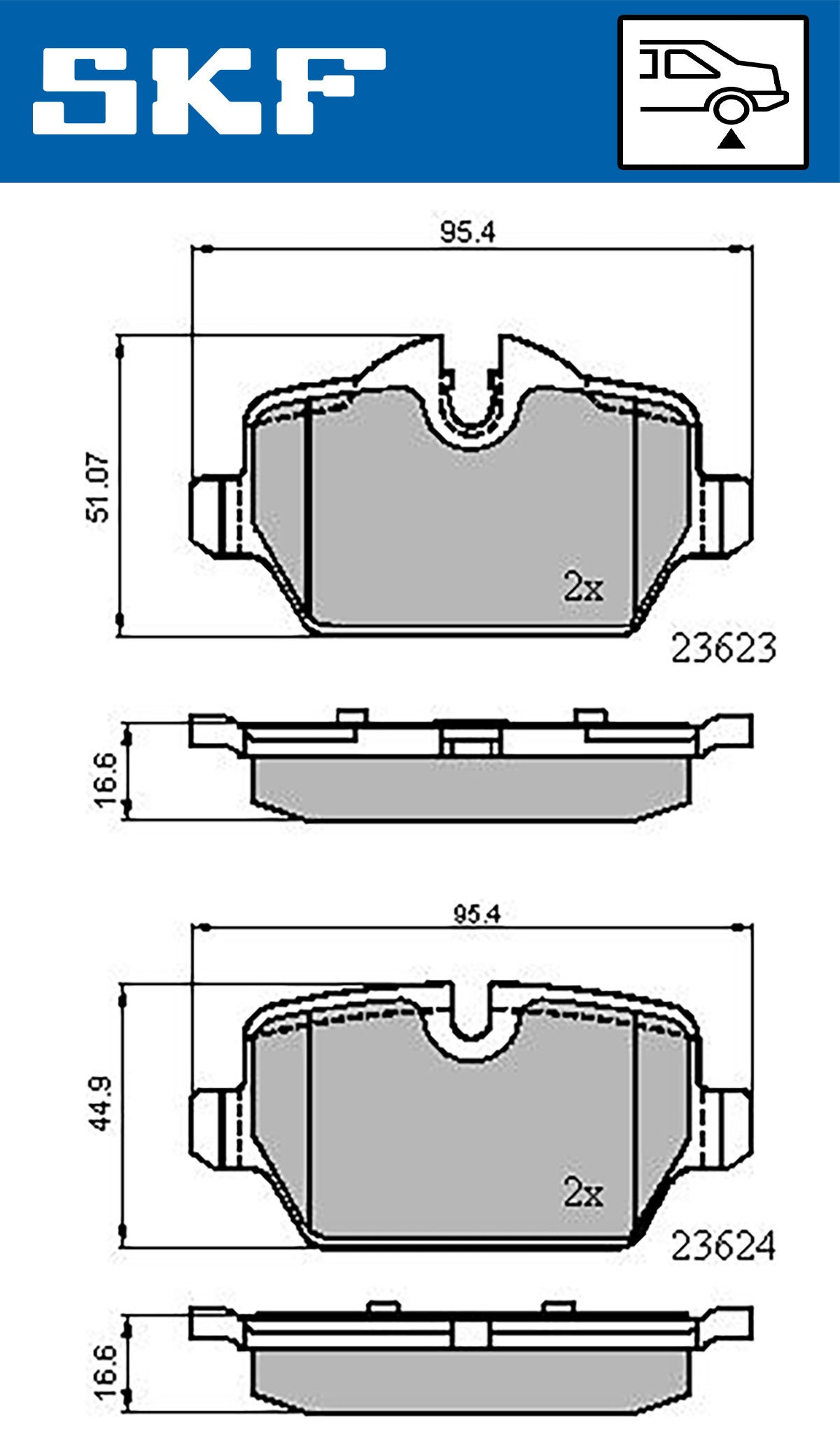 SKF Remblokset VKBP 90090