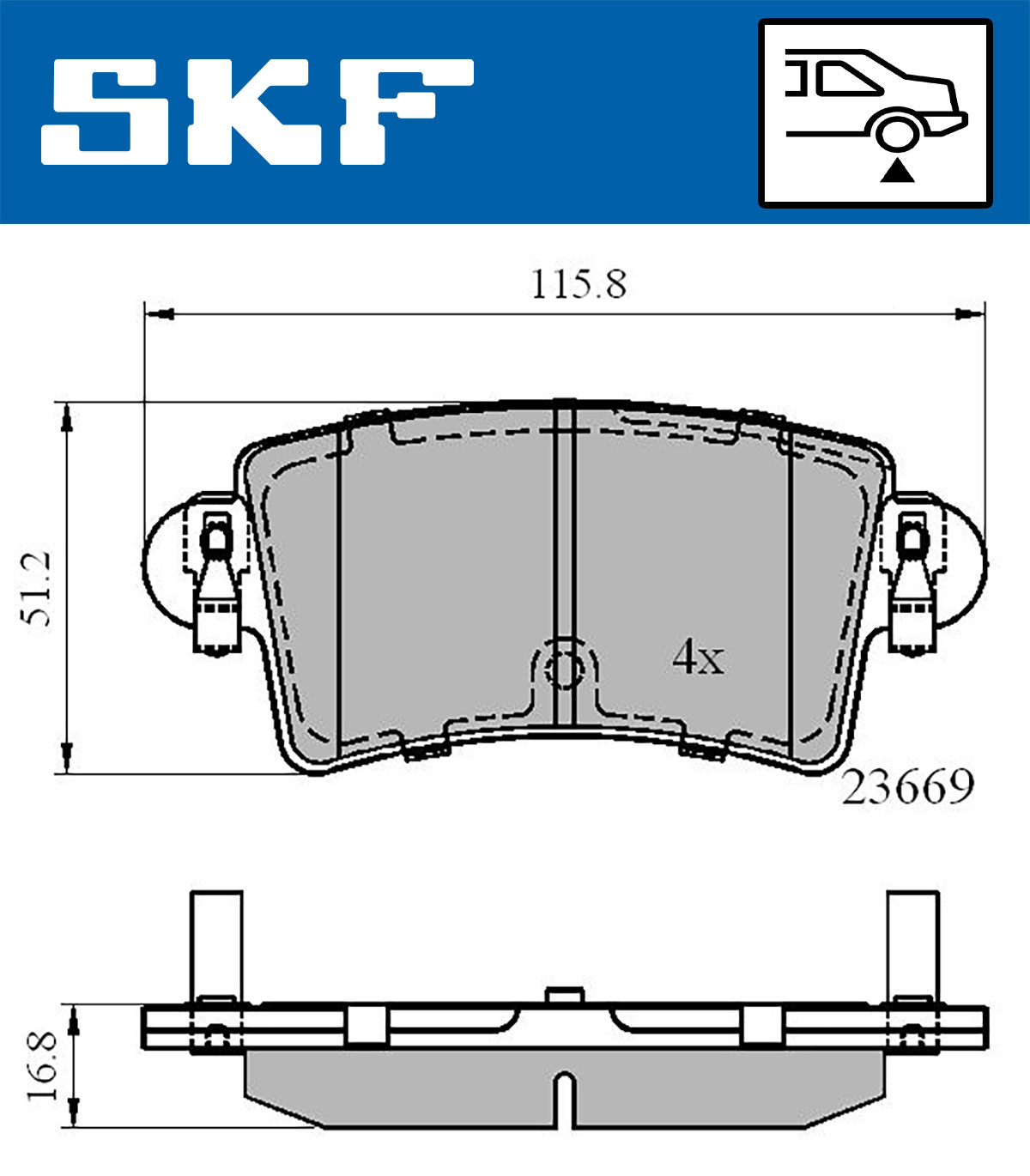 SKF Remblokset VKBP 90097