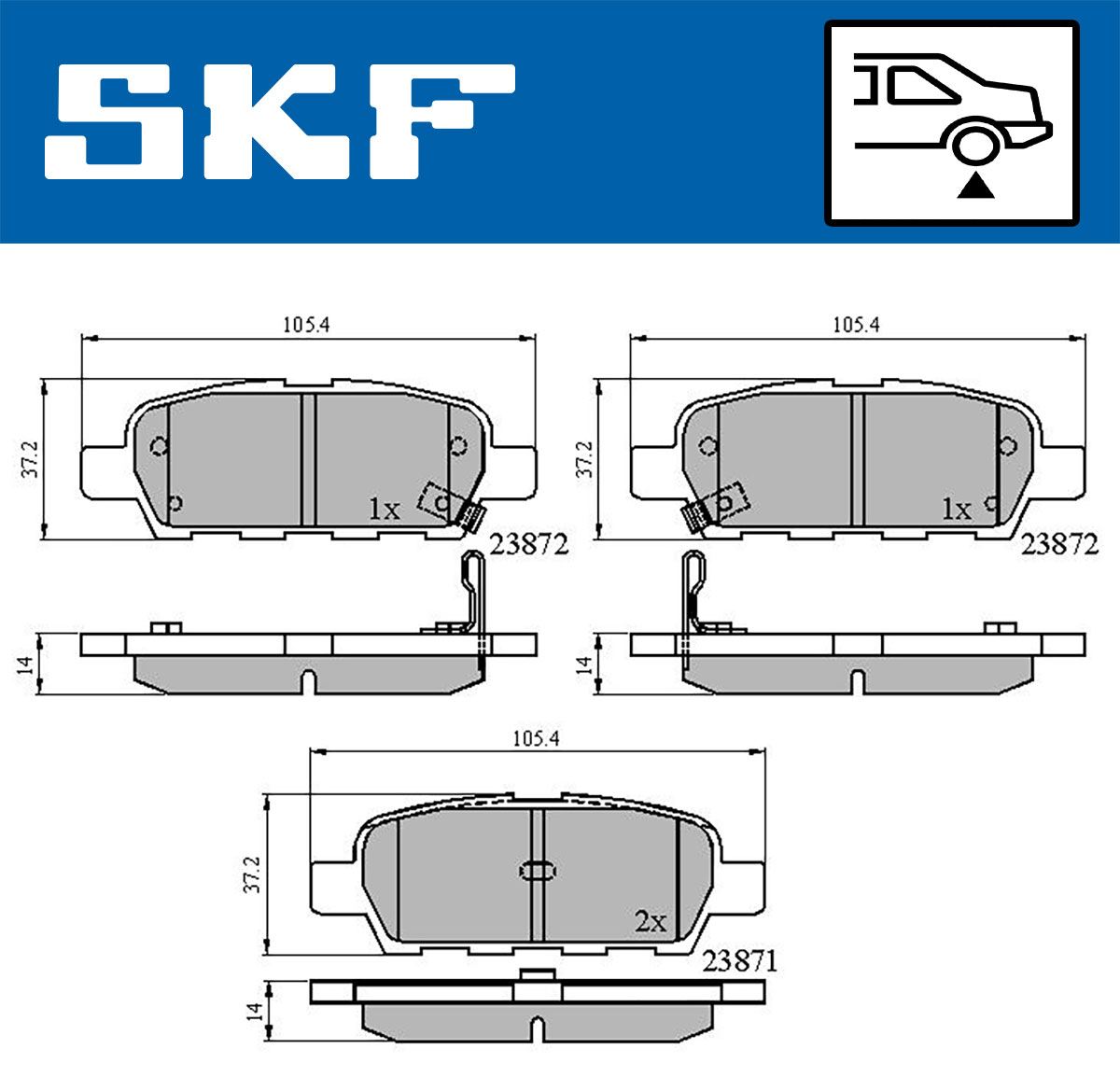 SKF Remblokset VKBP 90107 A