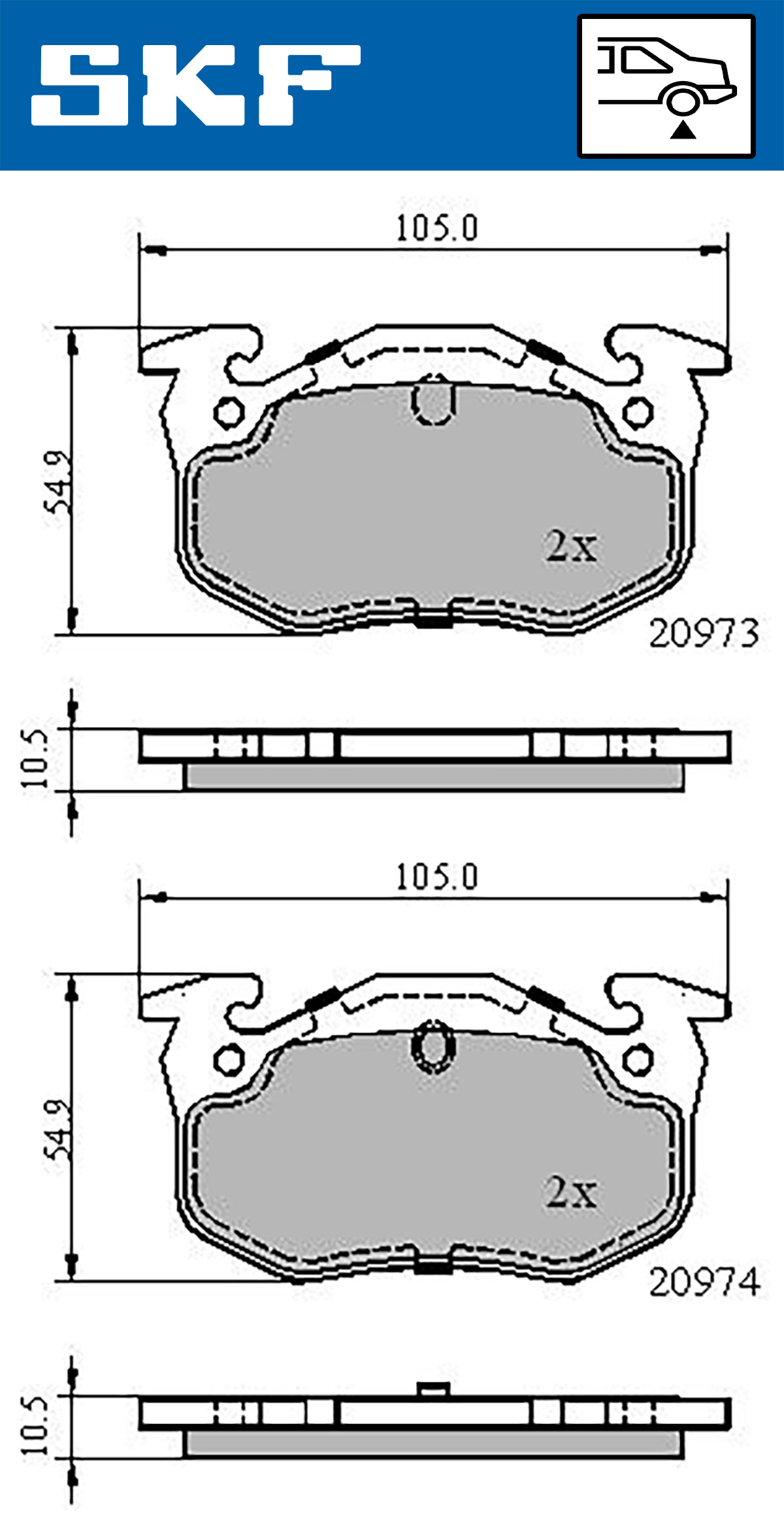 SKF Remblokset VKBP 90120