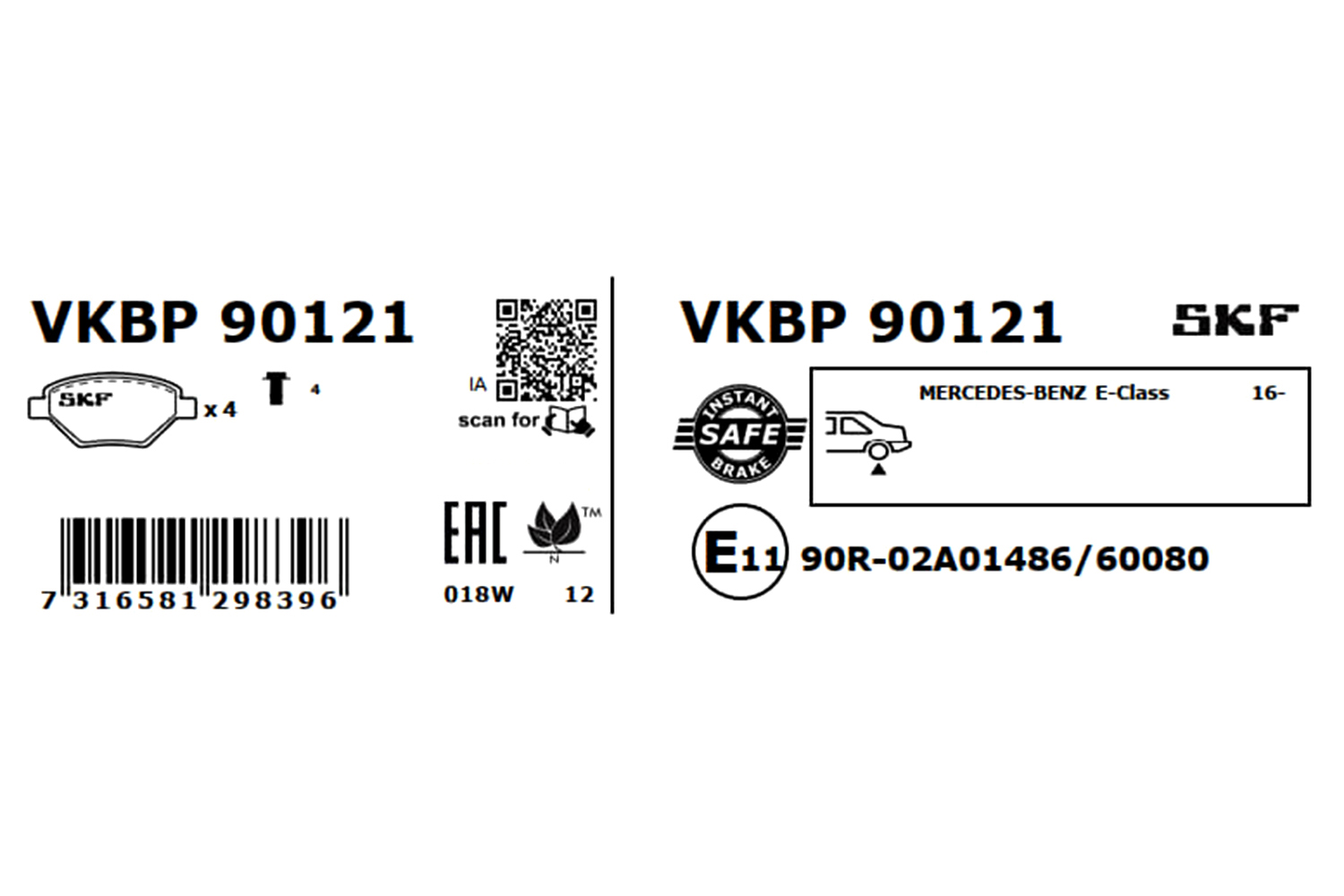 SKF Remblokset VKBP 90121