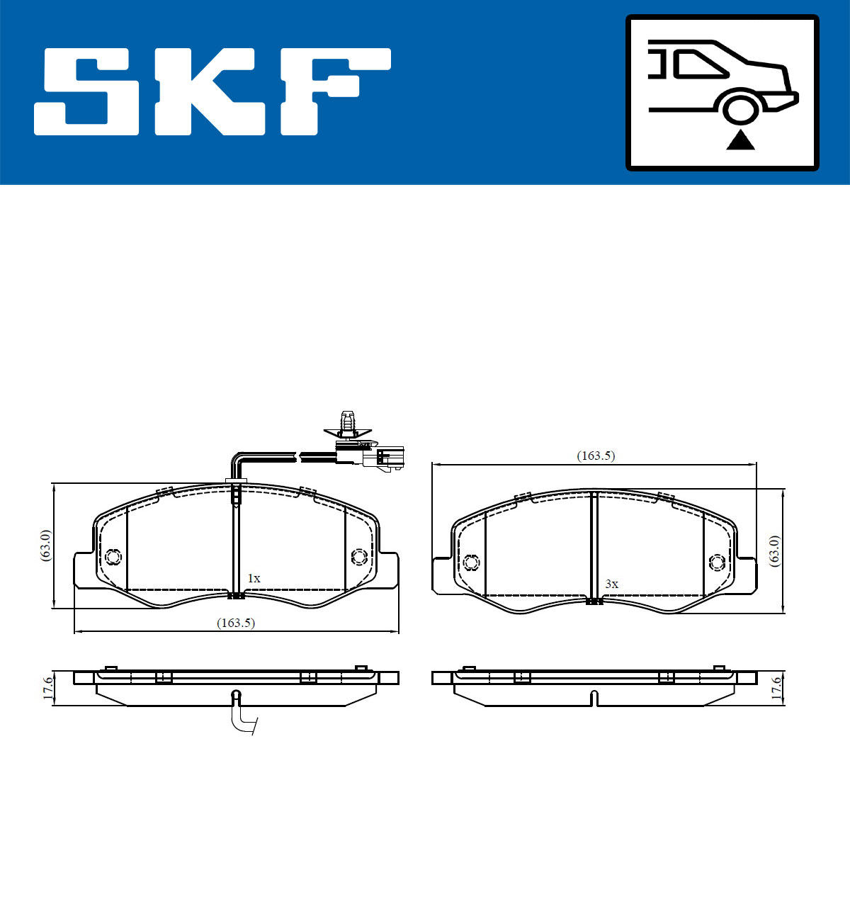 SKF Remblokset VKBP 90164 E