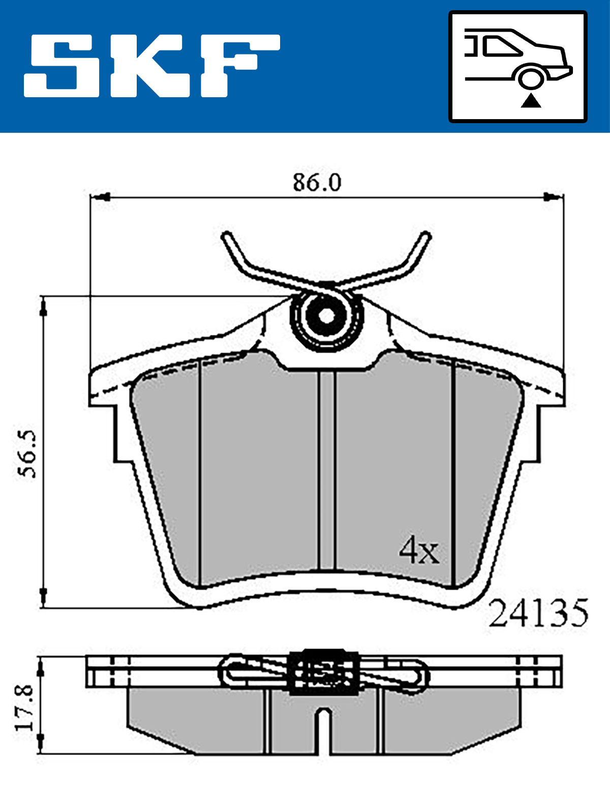 SKF Remblokset VKBP 90186