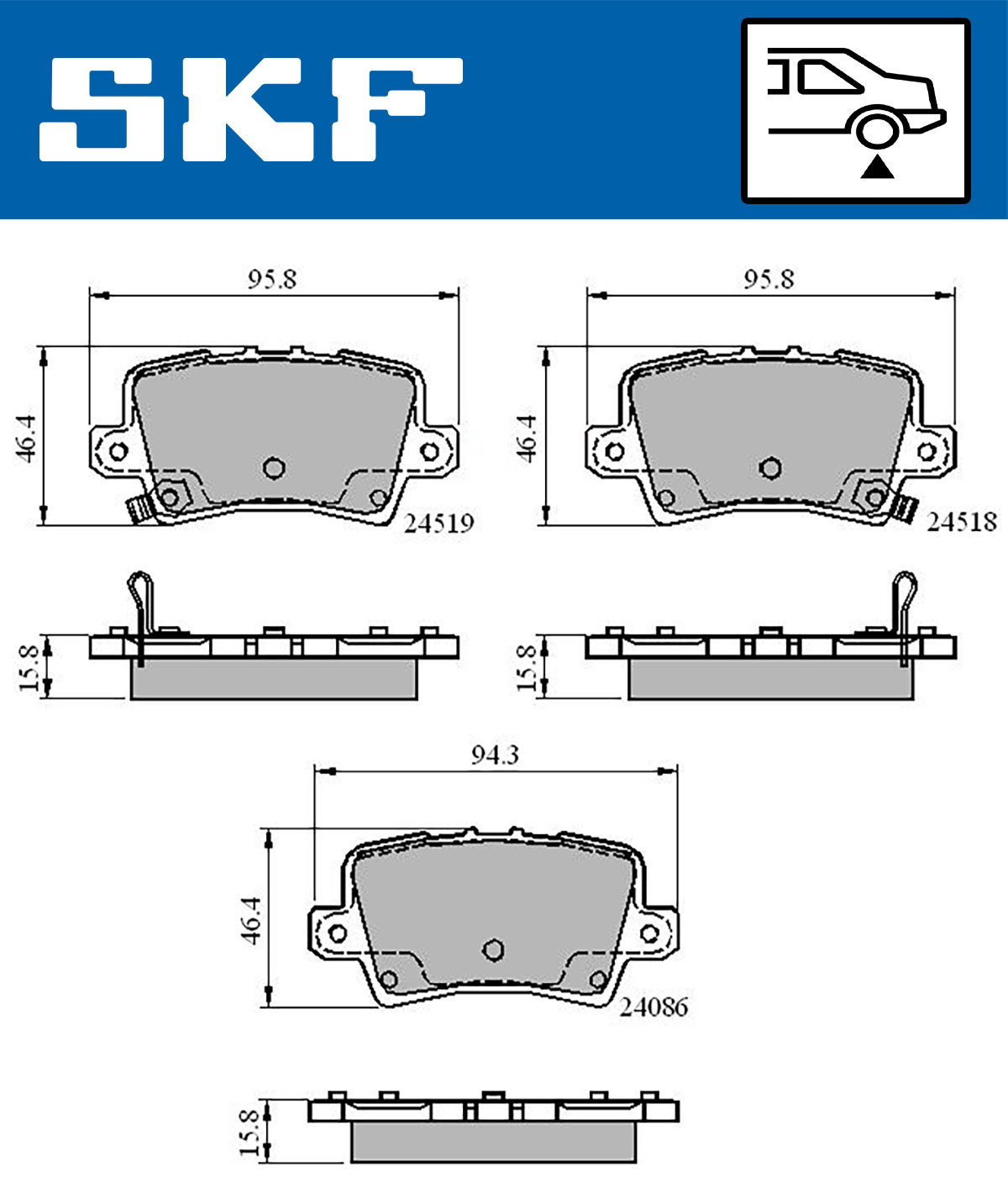 SKF Remblokset VKBP 90187 A