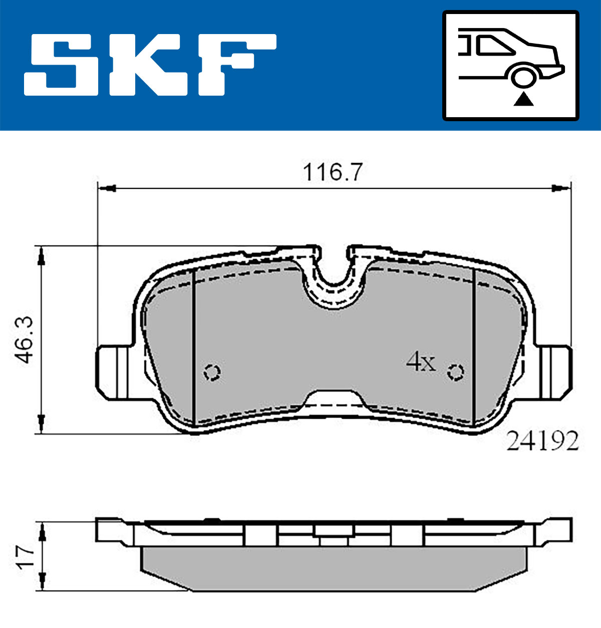 SKF Remblokset VKBP 90257