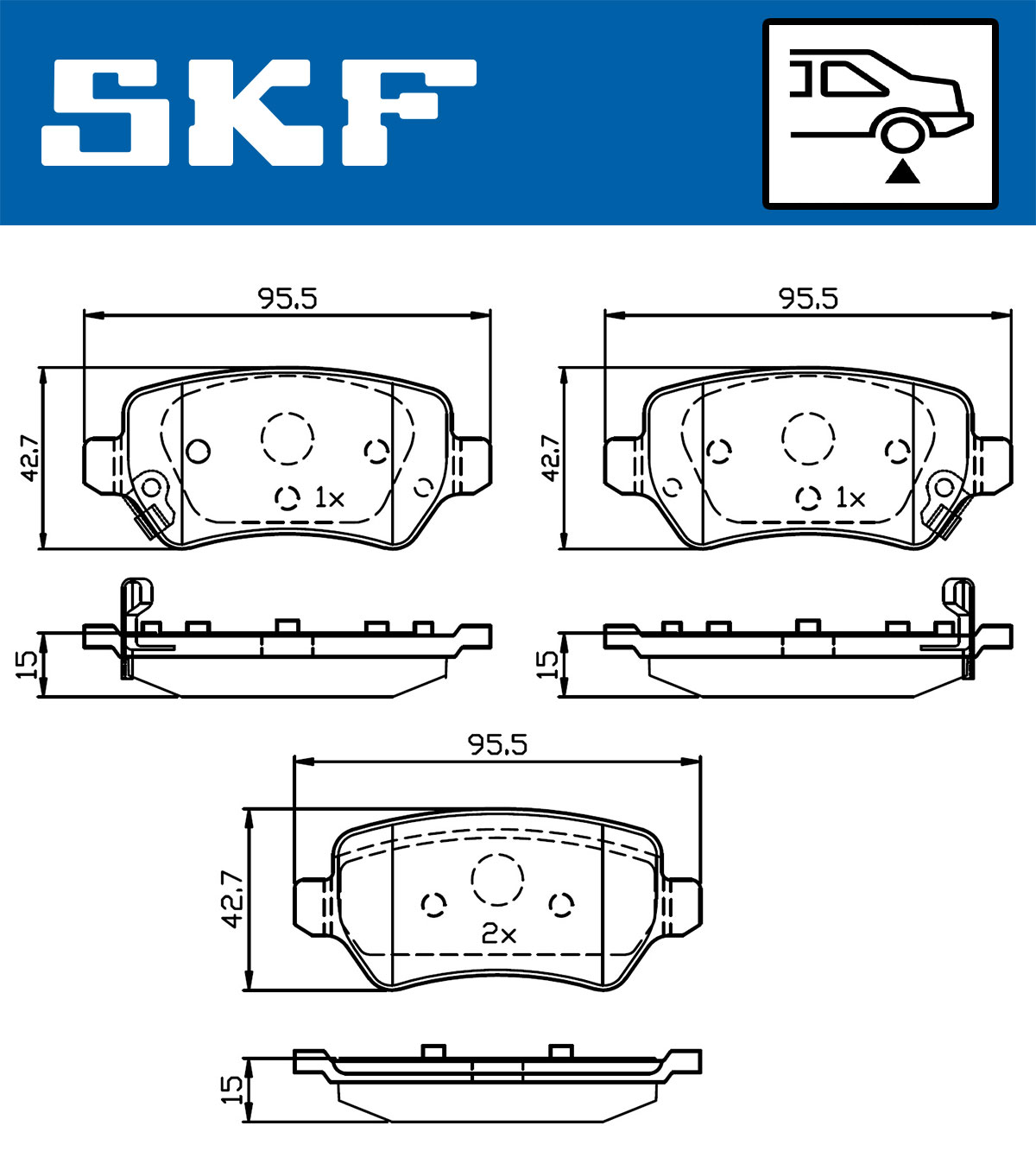 SKF Remblokset VKBP 90338 A