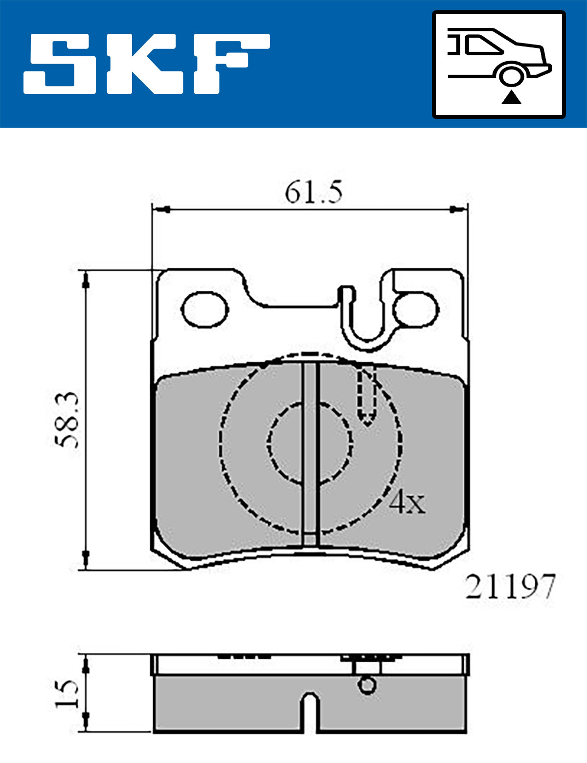 SKF Remblokset VKBP 90373