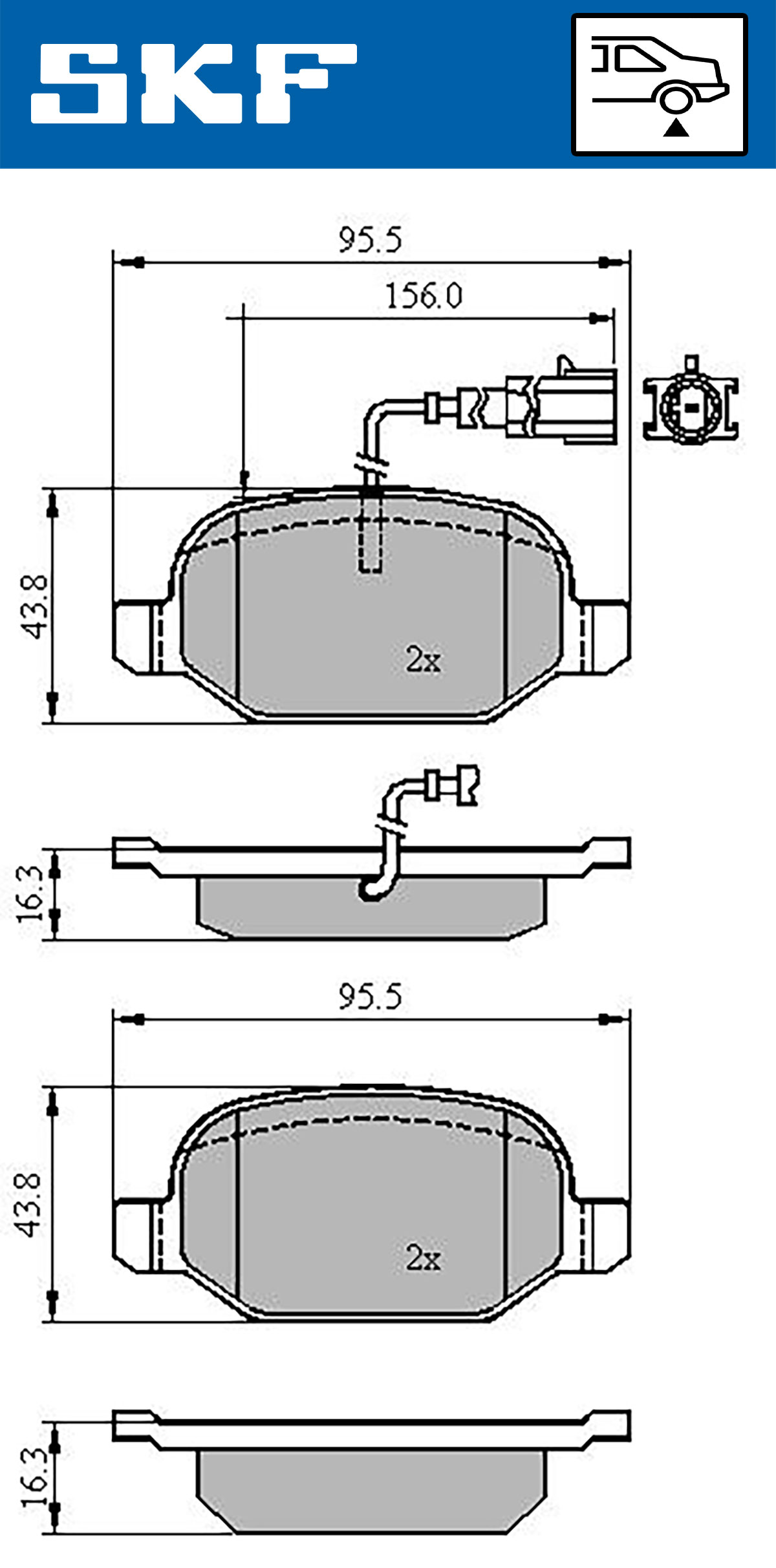 SKF Remblokset VKBP 90398 E