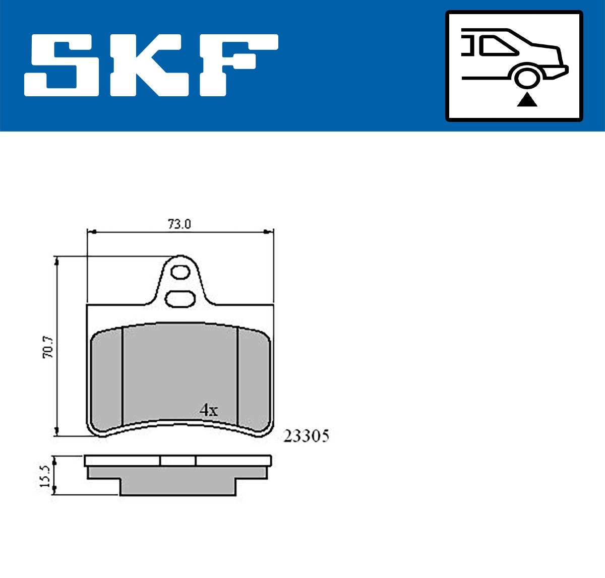 SKF Remblokset VKBP 90400