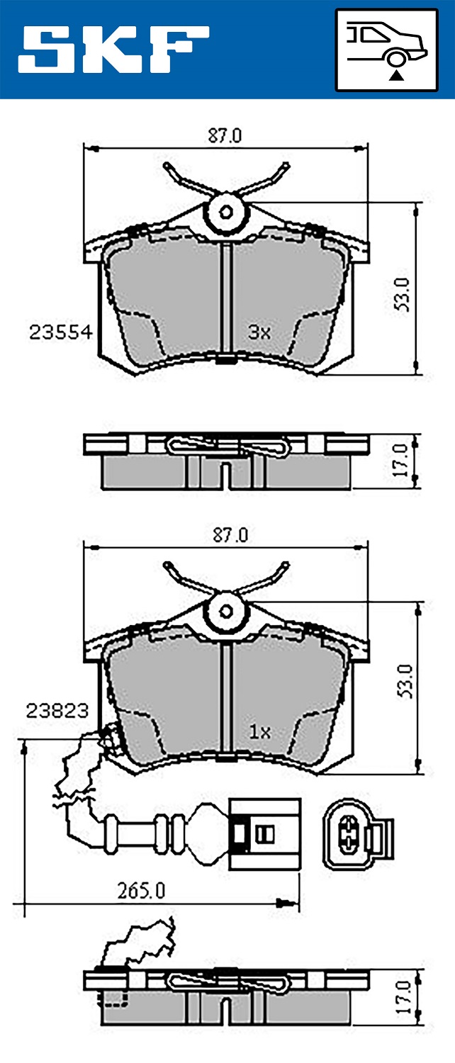 SKF Remblokset VKBP 90440 E