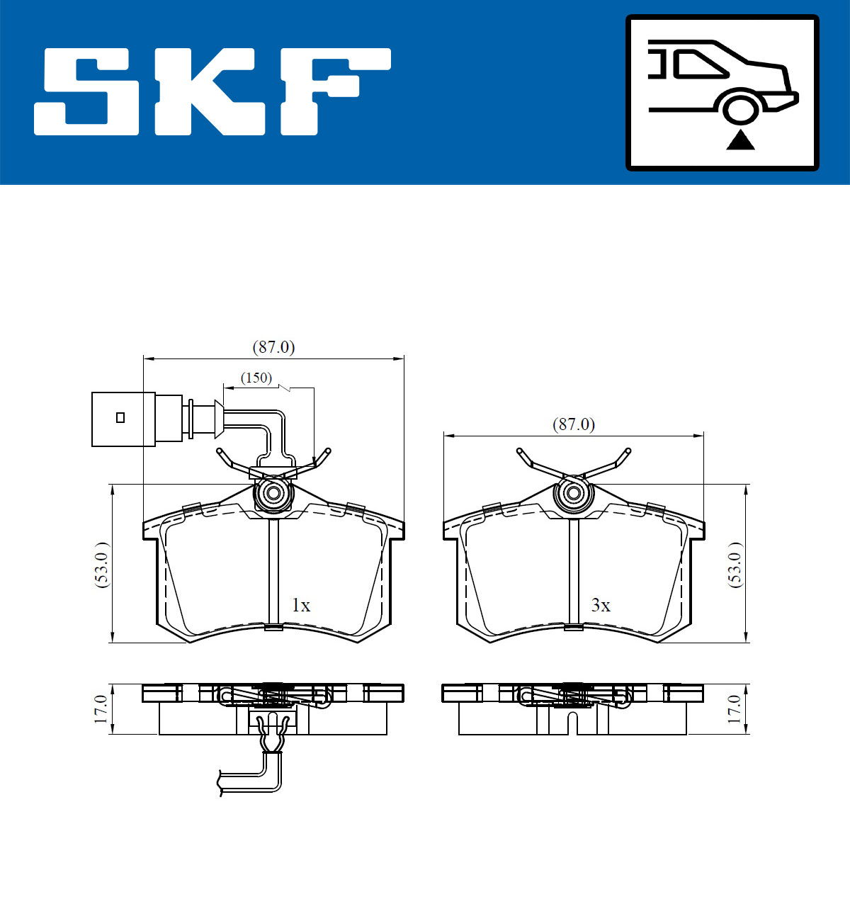 SKF Remblokset VKBP 90452 E