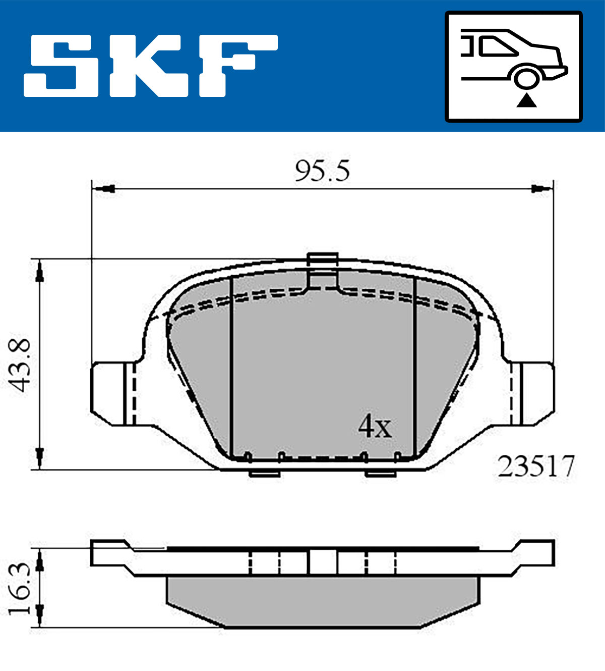 SKF Remblokset VKBP 90472