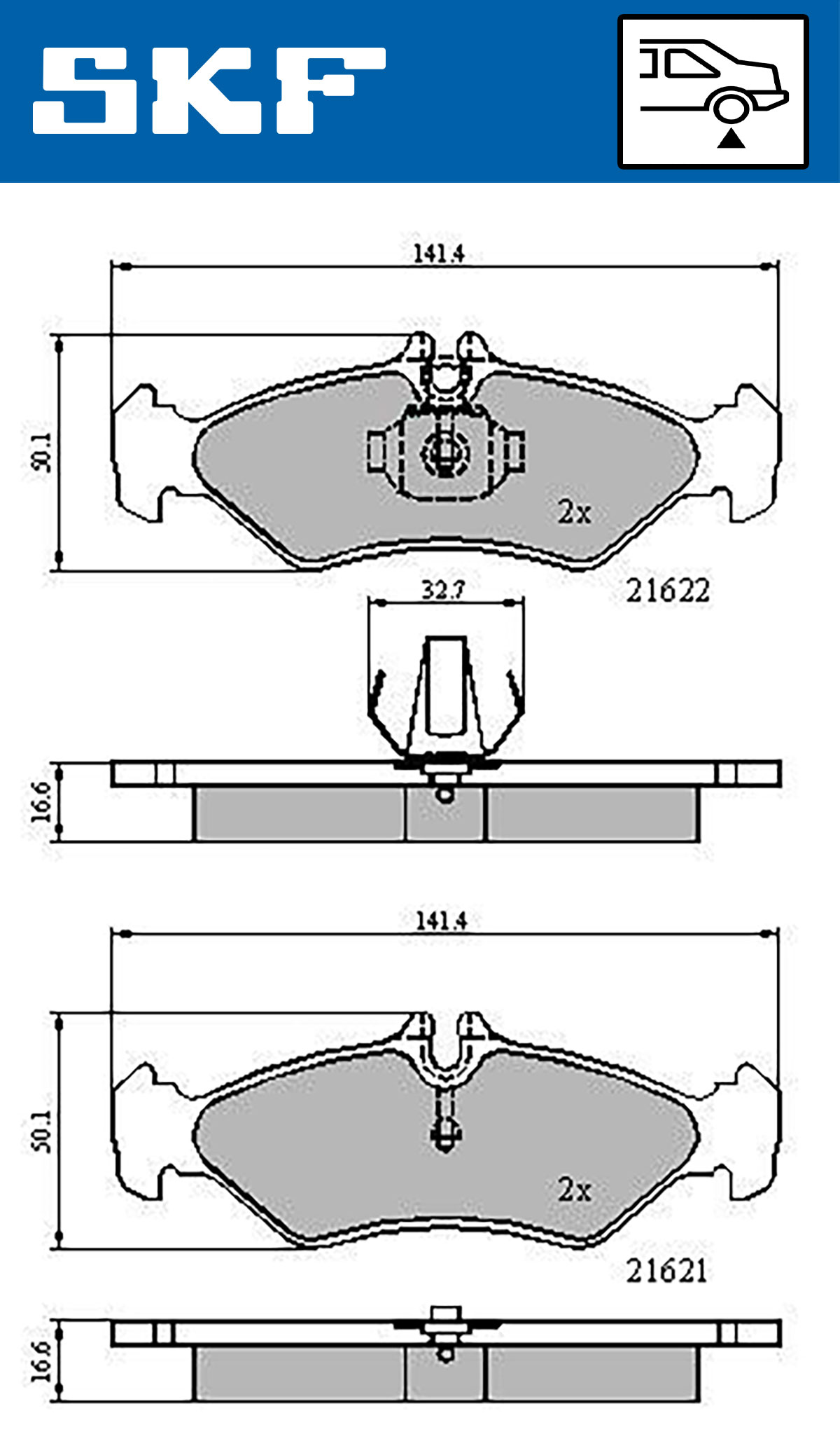 SKF Remblokset VKBP 90485