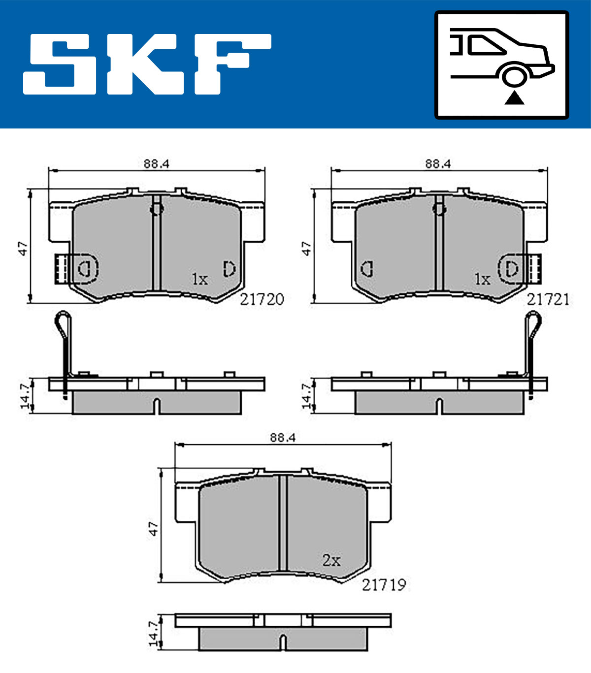 SKF Remblokset VKBP 90505 A