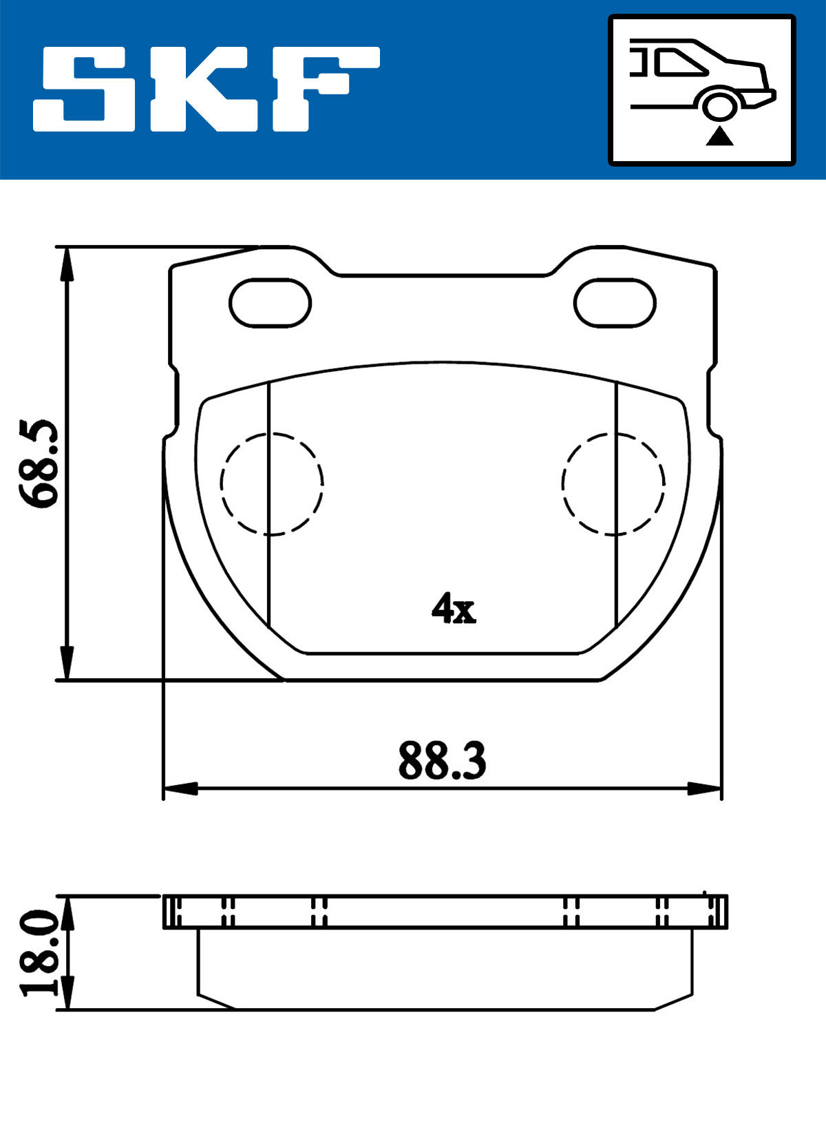 Remblokset SKF VKBP 90514