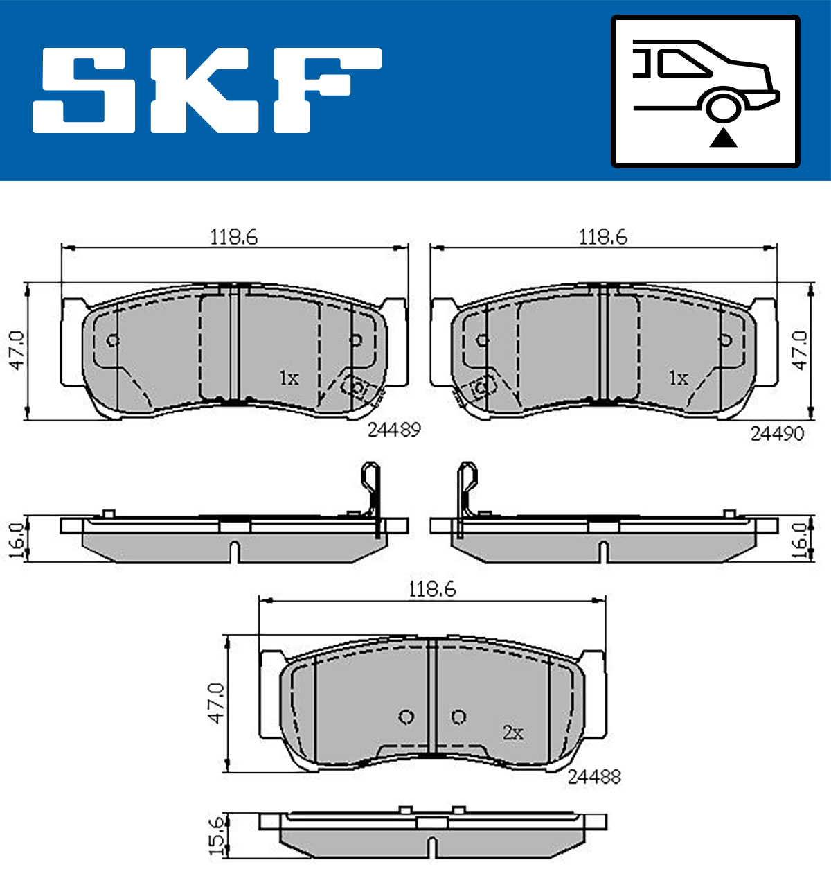 SKF Remblokset VKBP 90538 A