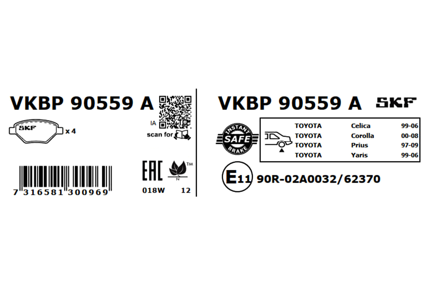 SKF Remblokset VKBP 90559 A