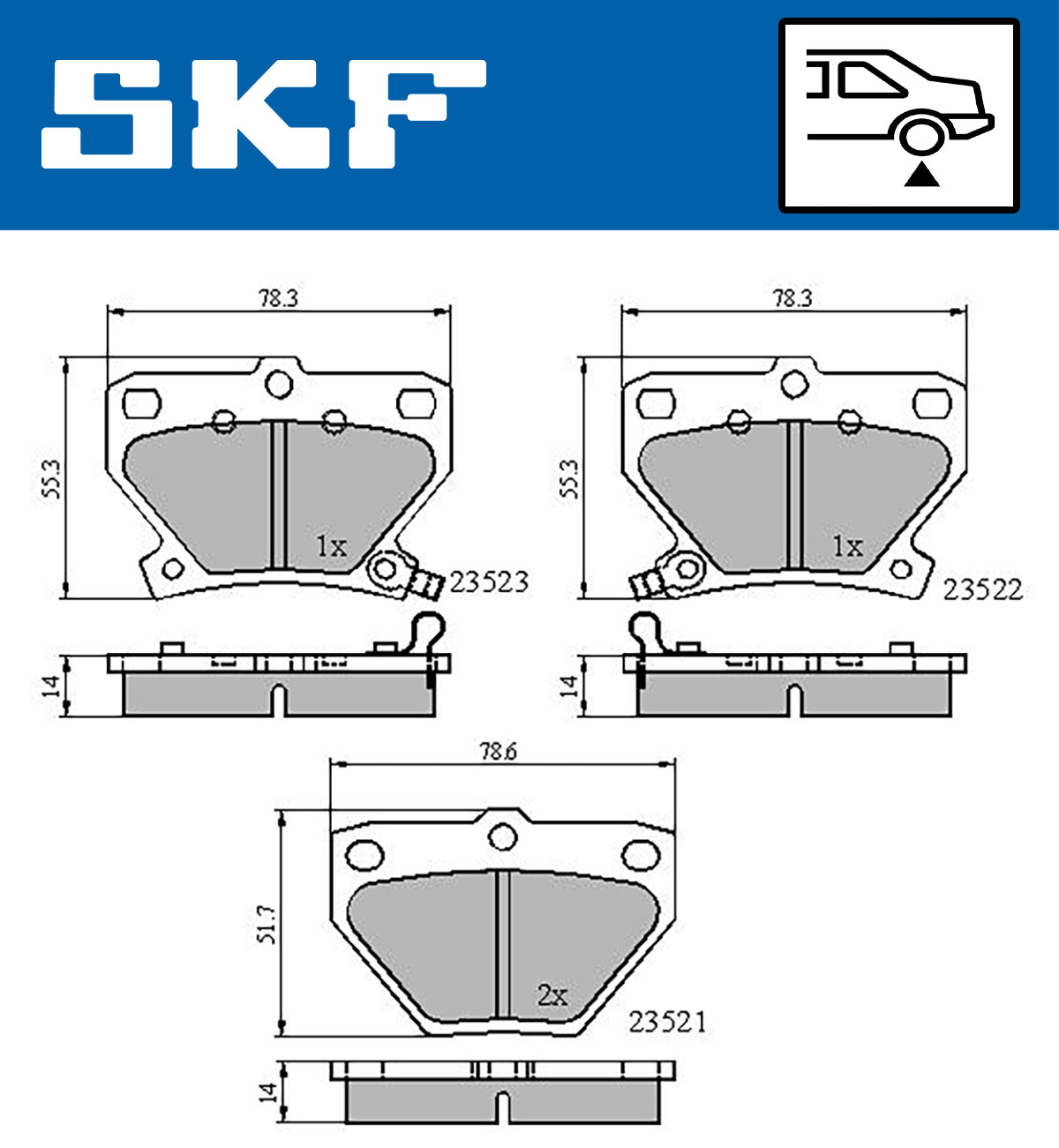 SKF Remblokset VKBP 90559 A