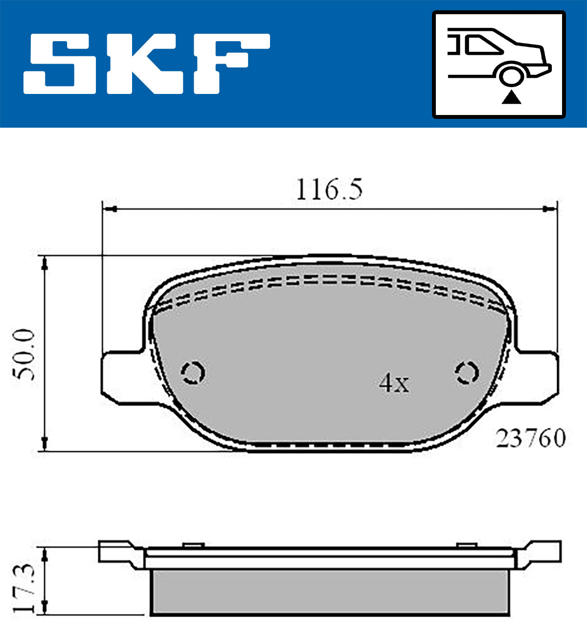 SKF Remblokset VKBP 90565