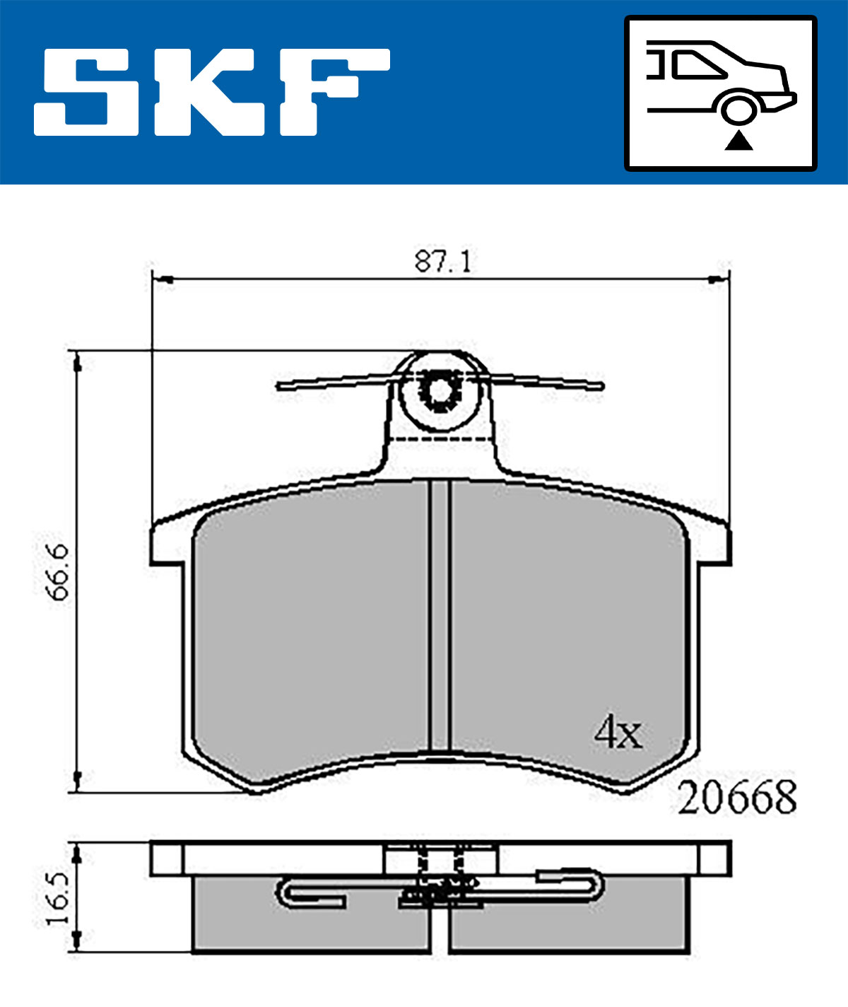 SKF Remblokset VKBP 90606