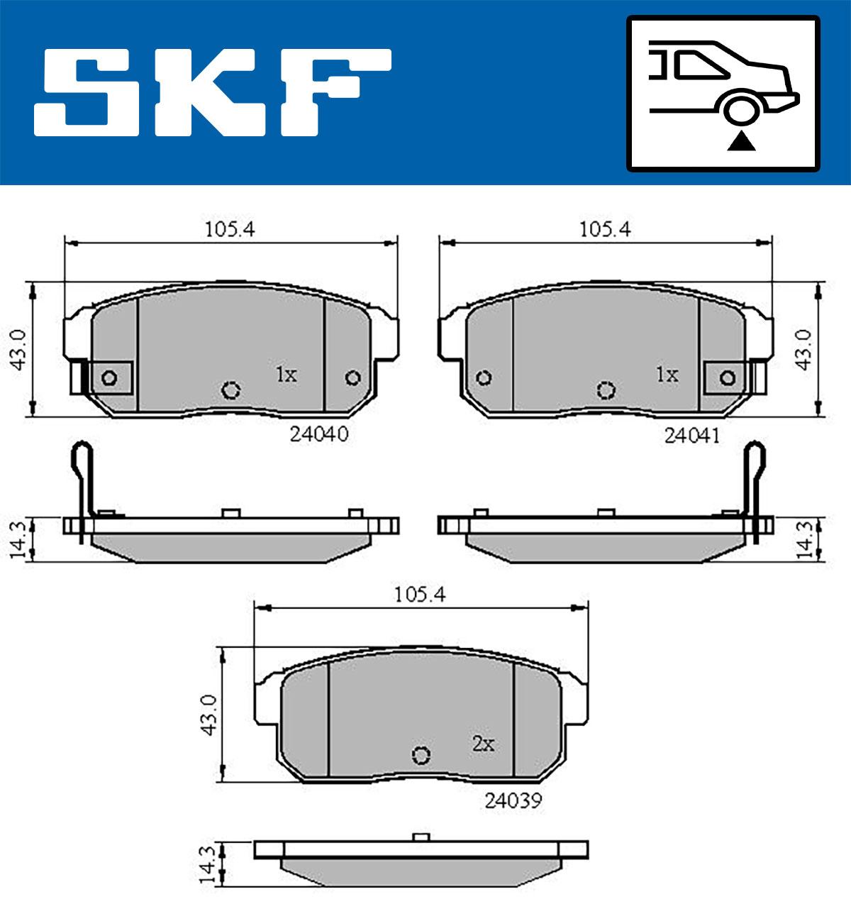 SKF Remblokset VKBP 90620 A