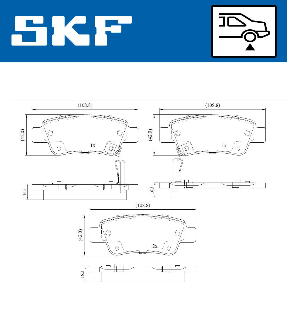 SKF Remblokset VKBP 90623 A