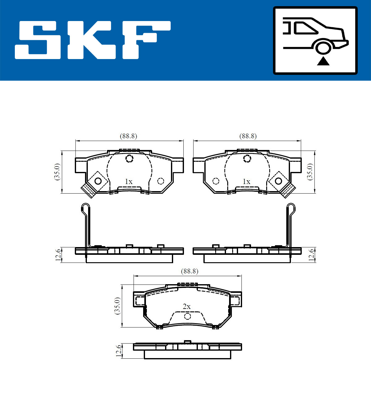 SKF Remblokset VKBP 90624 A