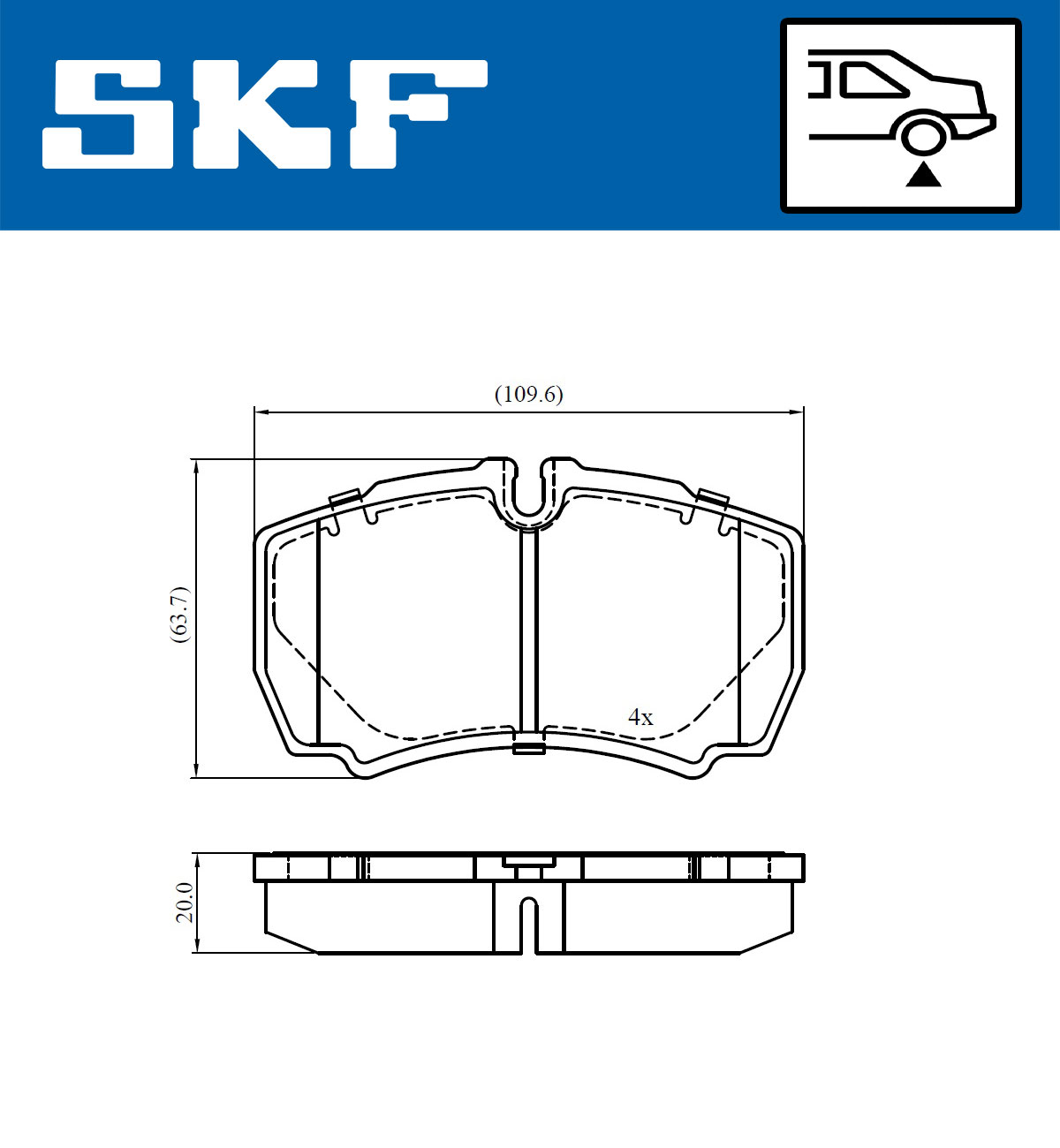 Remblokset SKF VKBP 90649