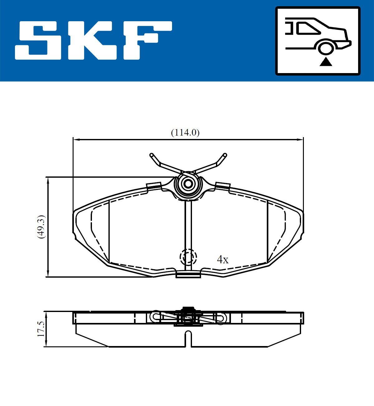 SKF Remblokset VKBP 90709