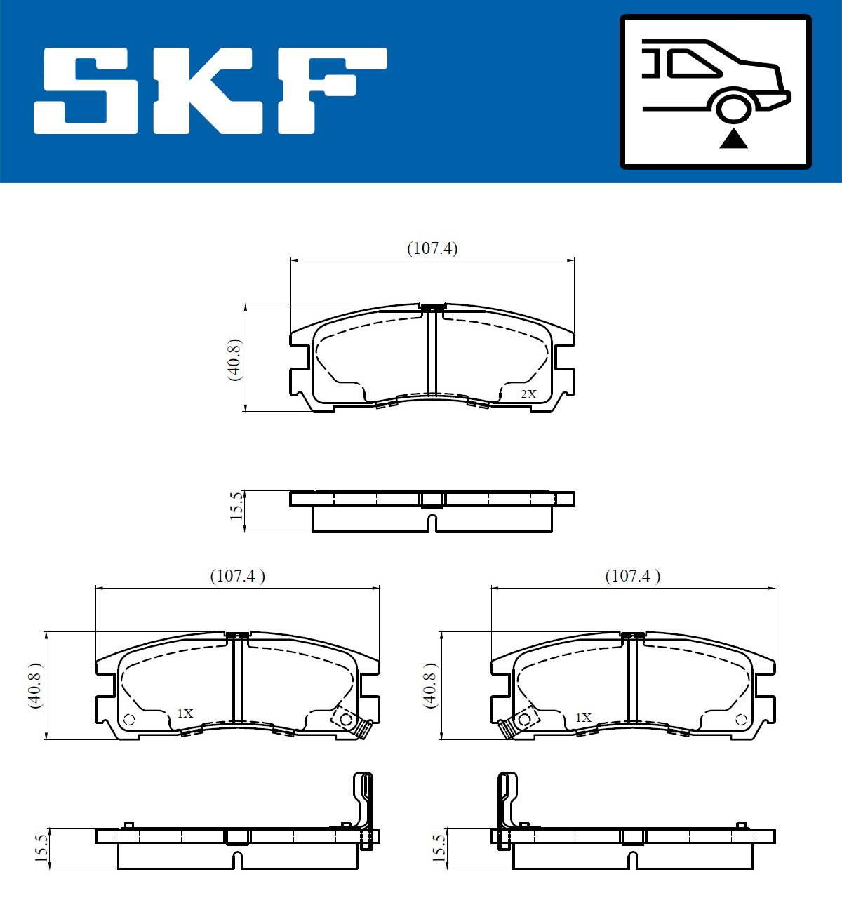 SKF Remblokset VKBP 90876 A