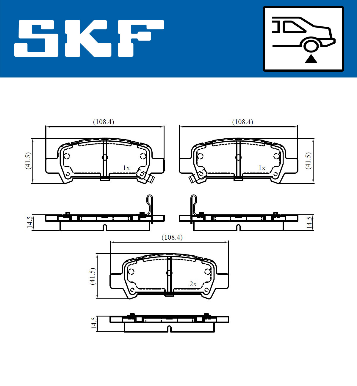 SKF Remblokset VKBP 90907 A