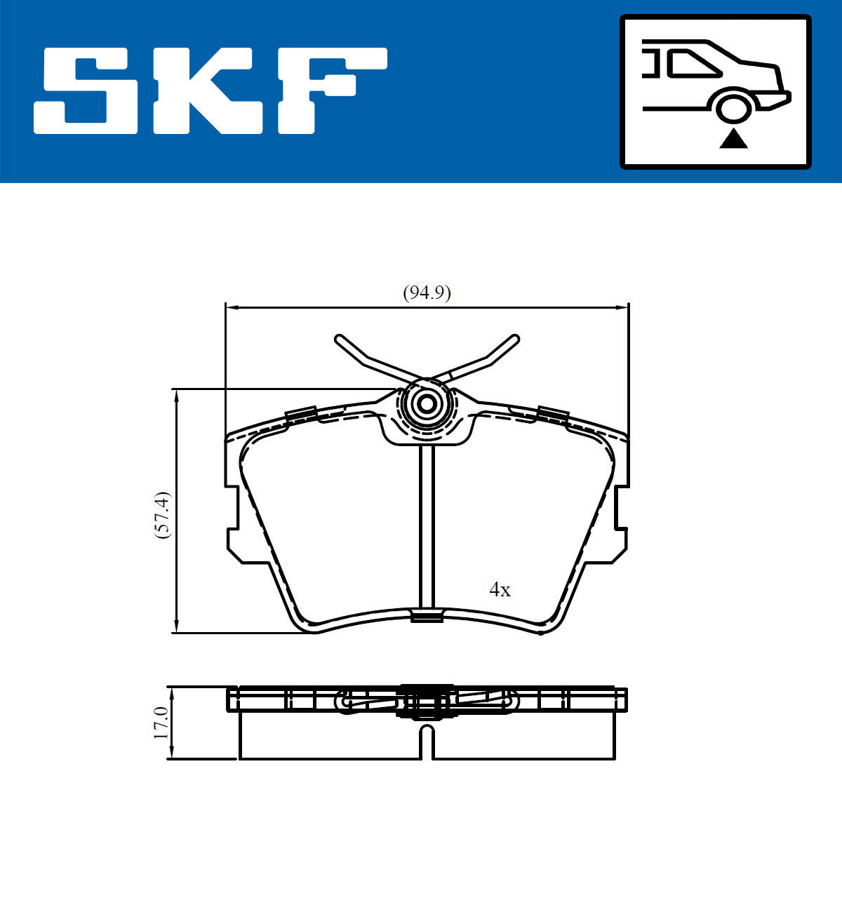 SKF Remblokset VKBP 90983