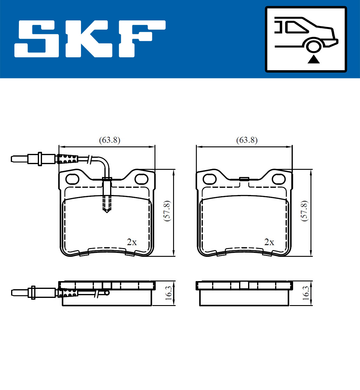 Remblokset SKF VKBP 91032 E